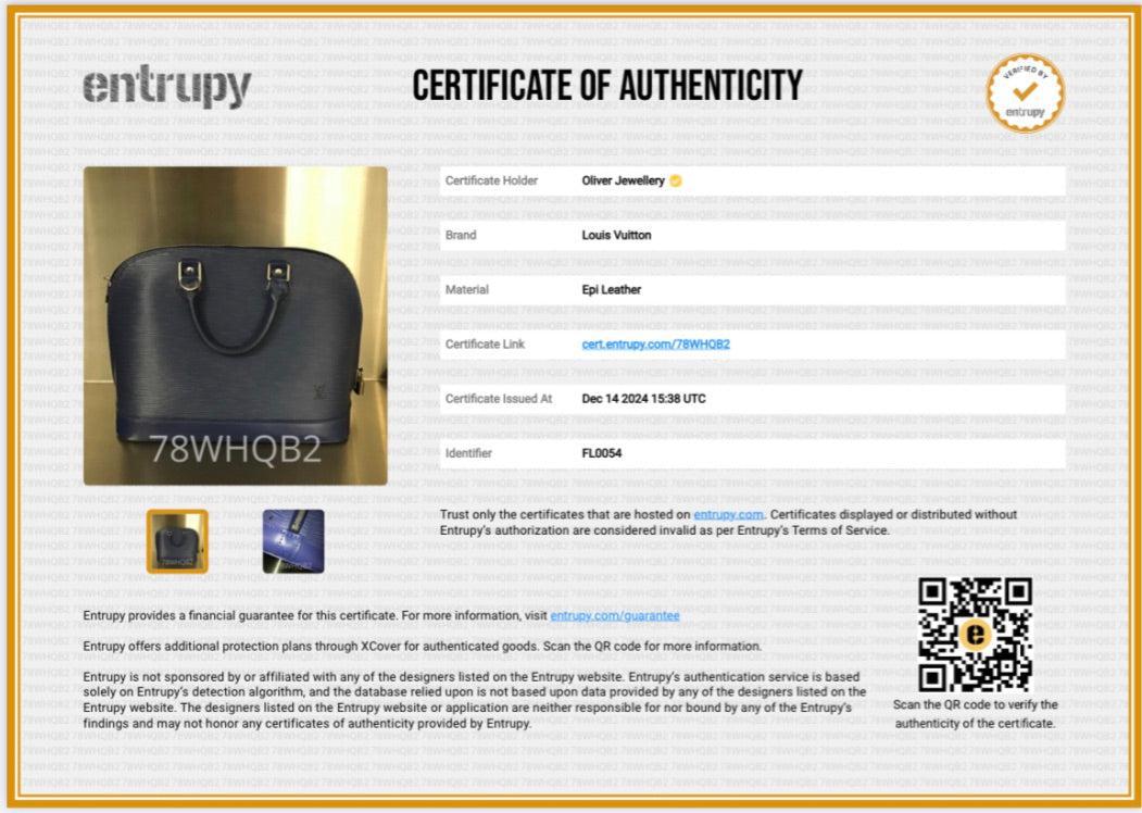 Louis Vuitton Navy Epi Leather Alma PM