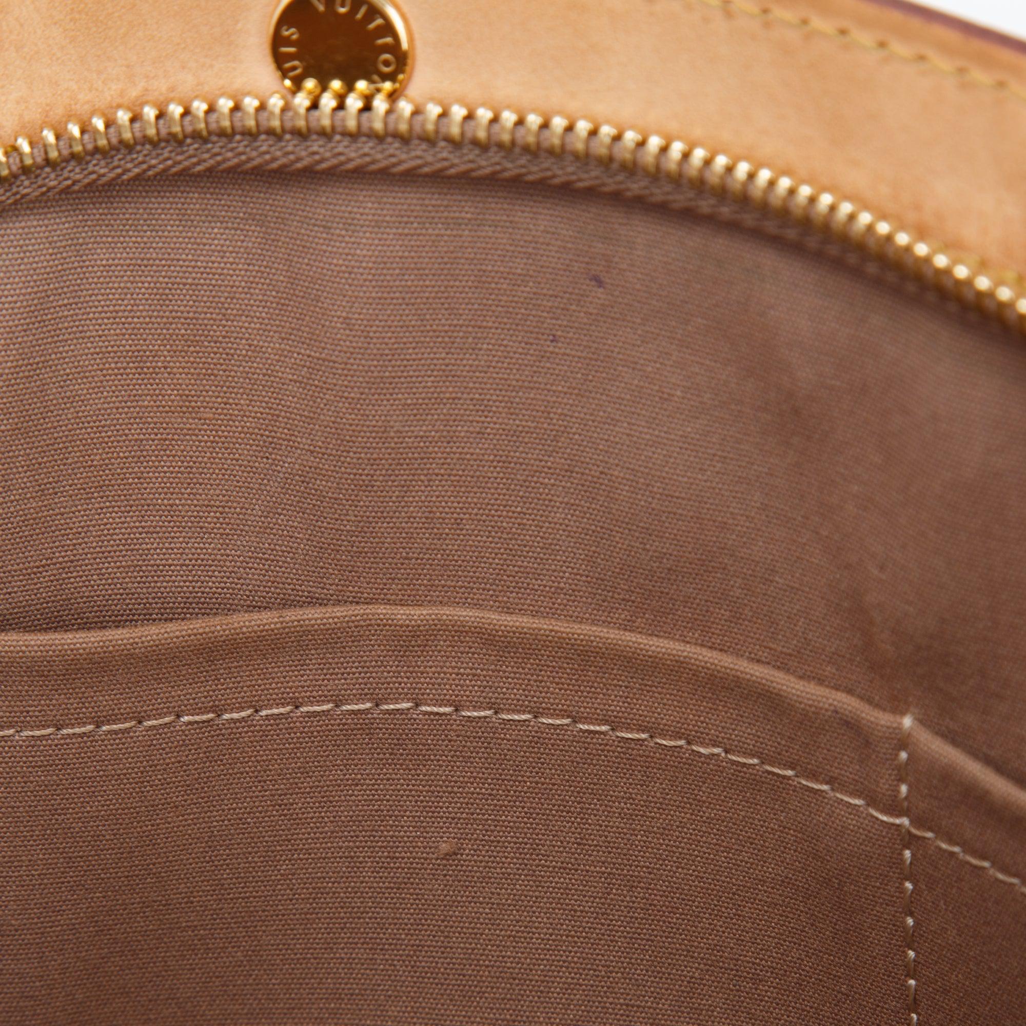 Louis Vuitton Neutral Monogram Vernis Brea MM w/ Strap