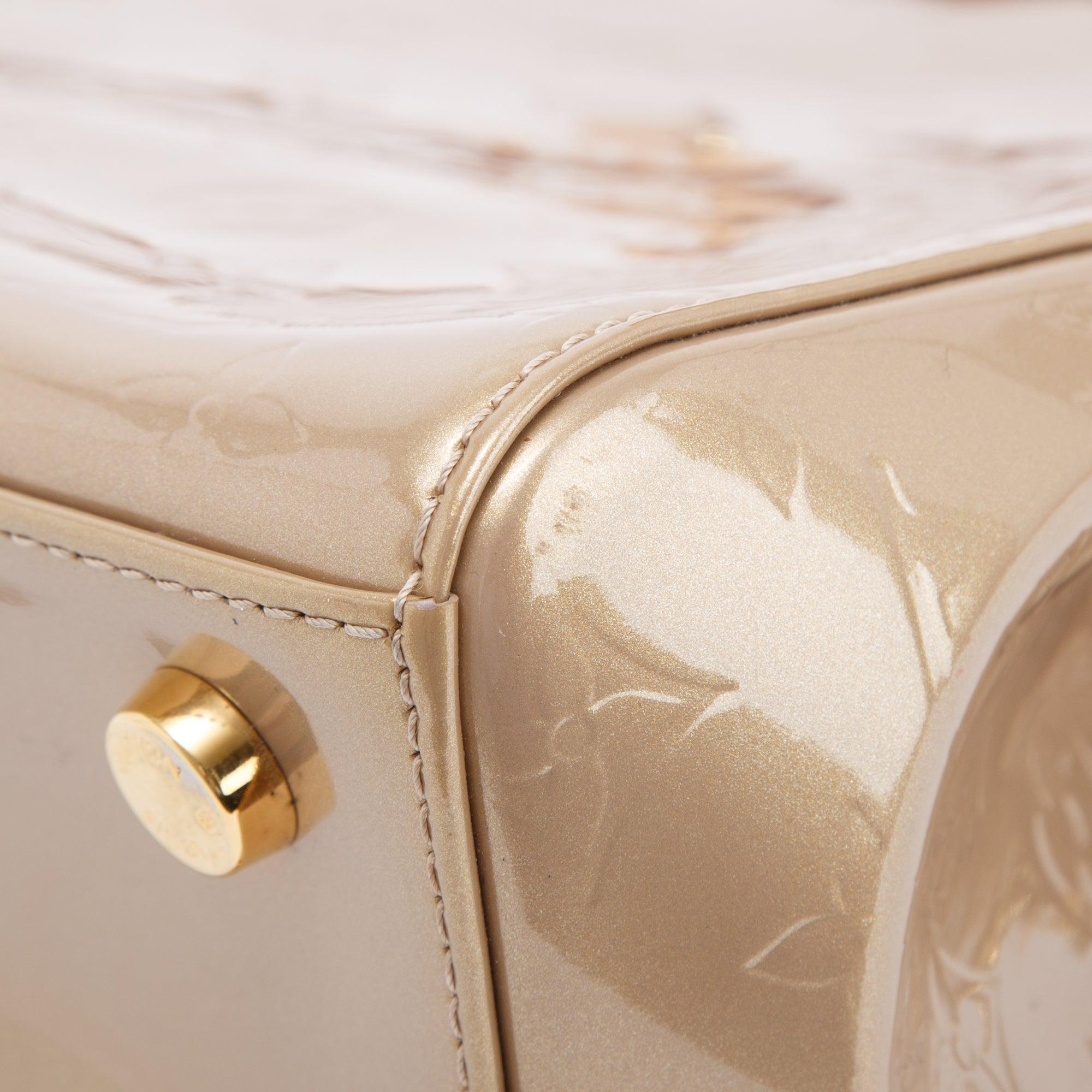 Louis Vuitton Neutral Monogram Vernis Brea MM w/ Strap