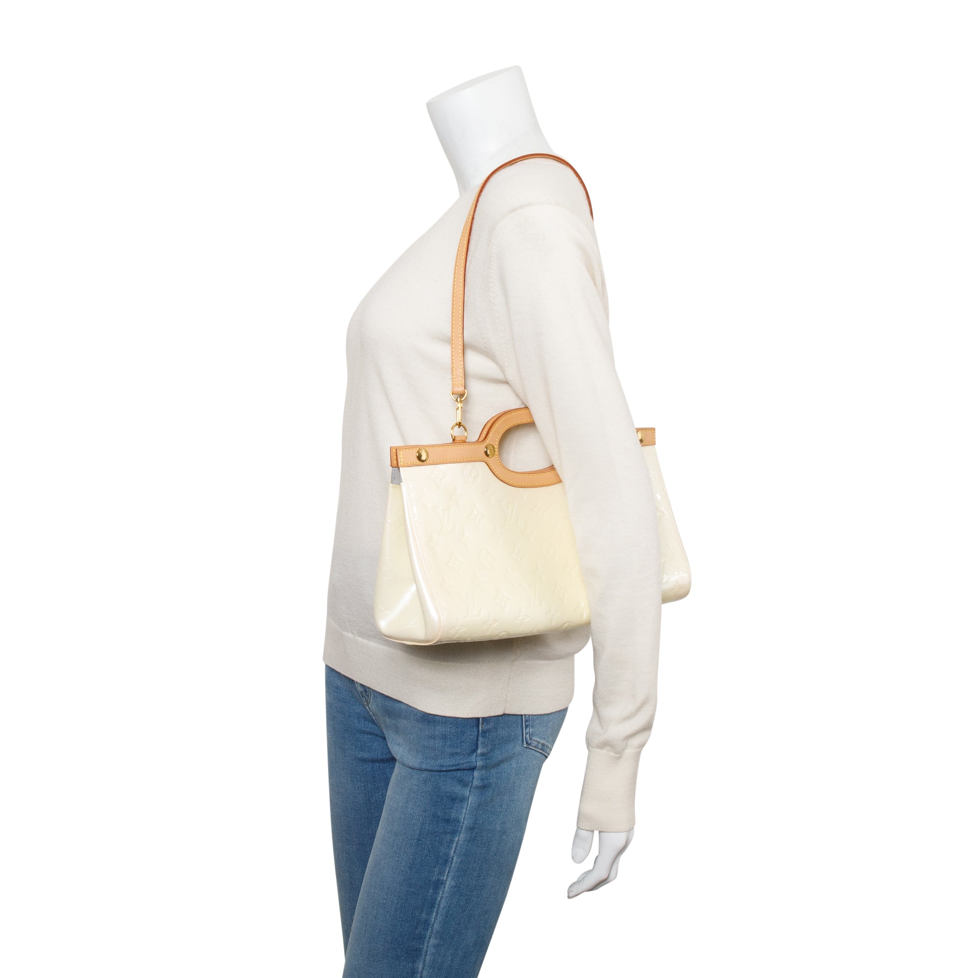 Louis Vuitton Neutral Monogram Vernis Roxbury w/ Strap