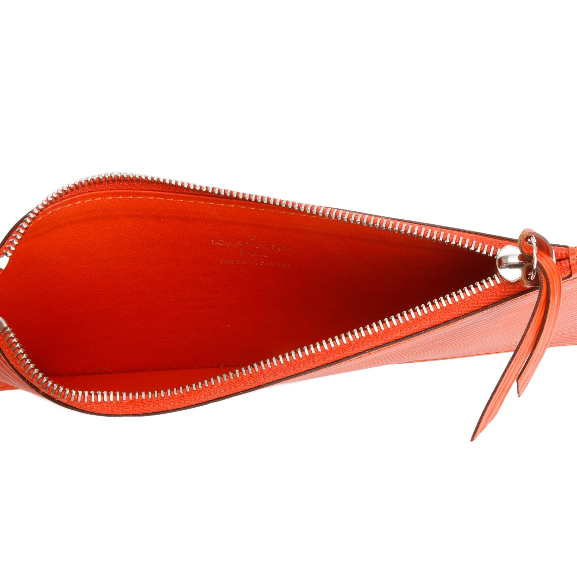 Louis Vuitton Orange Epi Leather Josephine Wallet w/ Insert