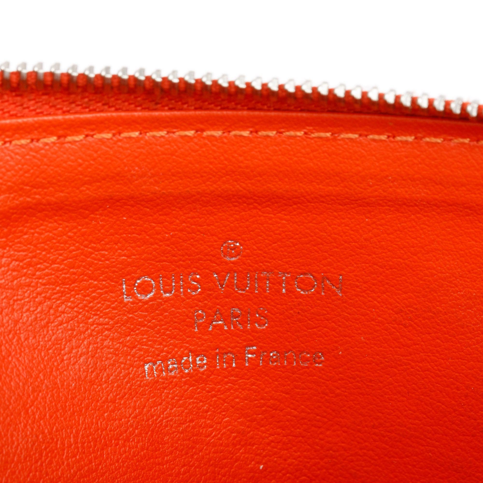 Louis Vuitton Orange Epi Leather Josephine Wallet w/ Insert
