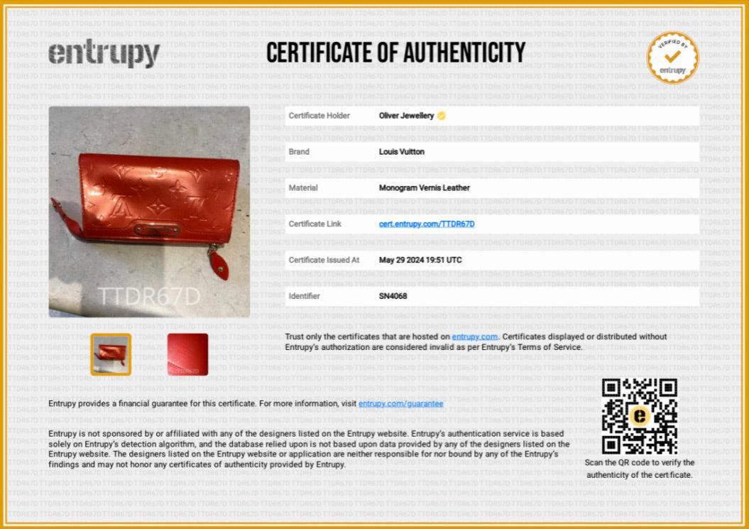 Louis Vuitton Orange Monogram Vernis Leather Trousse Cosmetic Pouch