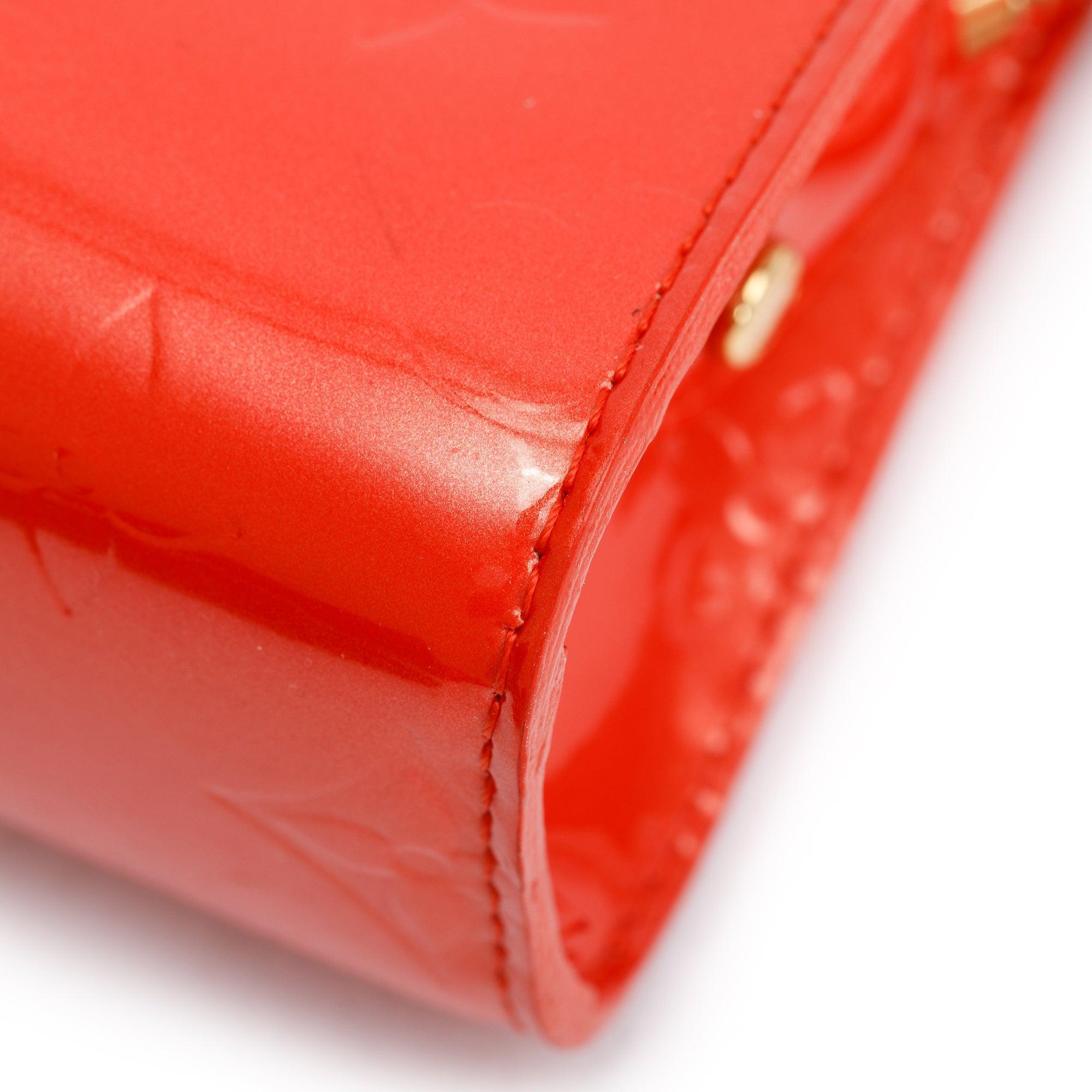 Louis Vuitton Orange Monogram Vernis Leather Trousse Cosmetic Pouch