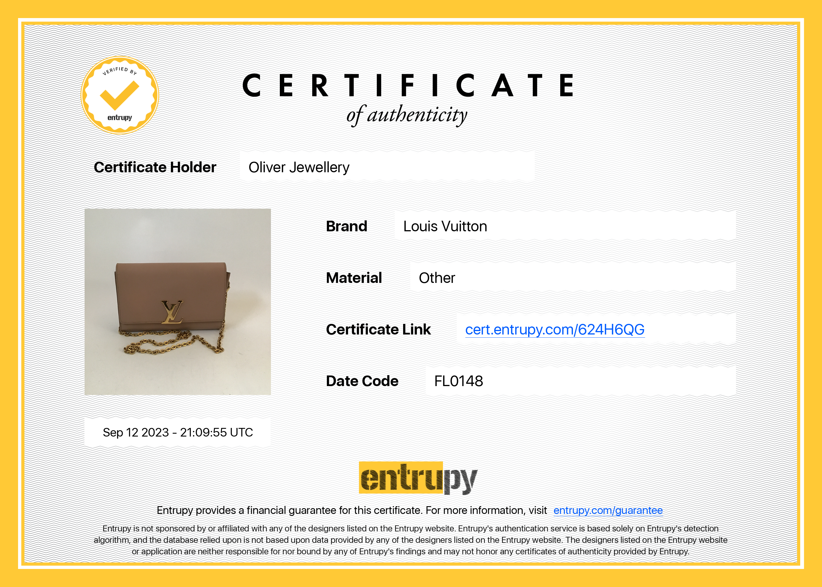 Louis Vuitton Pink Calfskin Louise Chain Clutch GM w/ Box