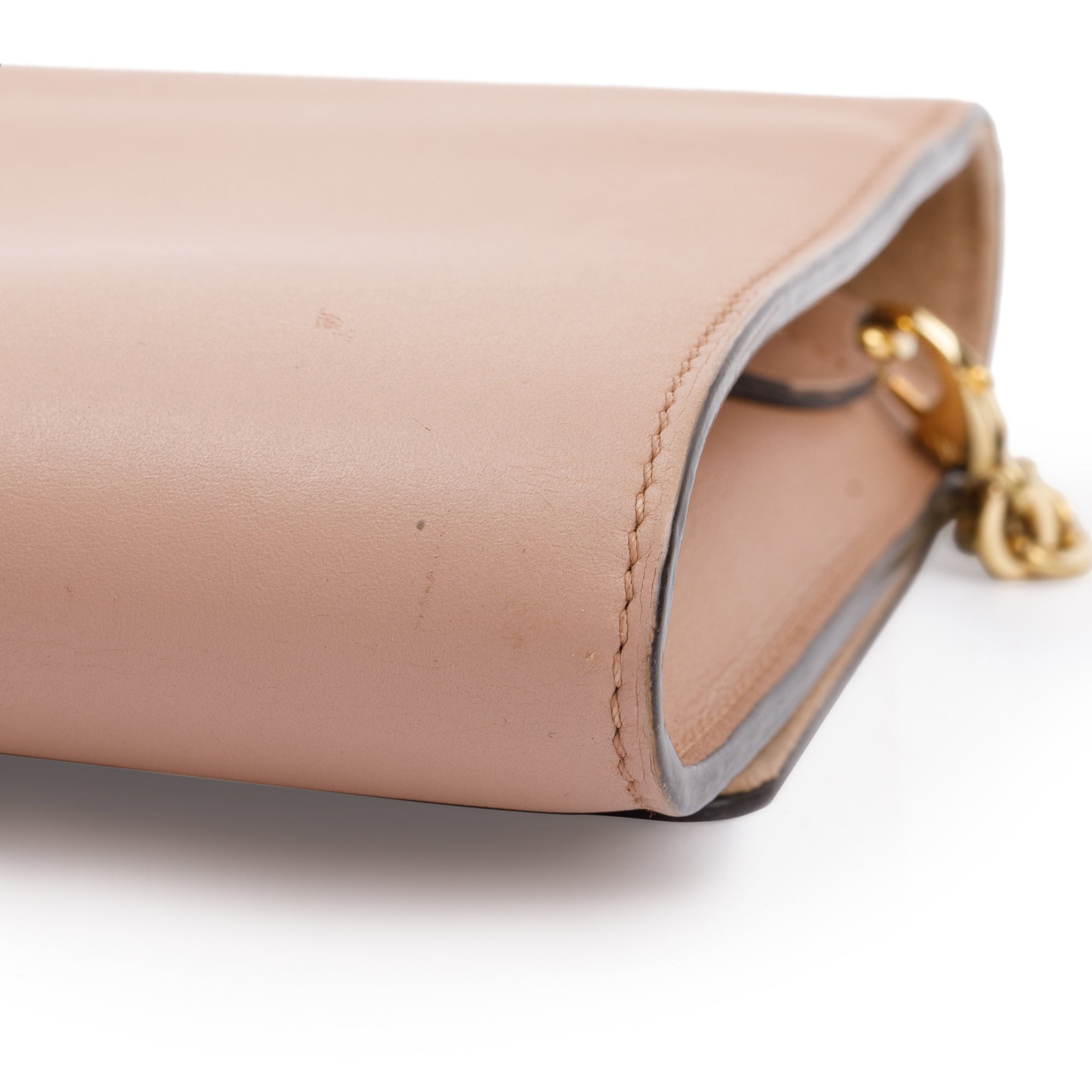 Louis Vuitton Pink Calfskin Louise Chain Clutch GM w/ Box