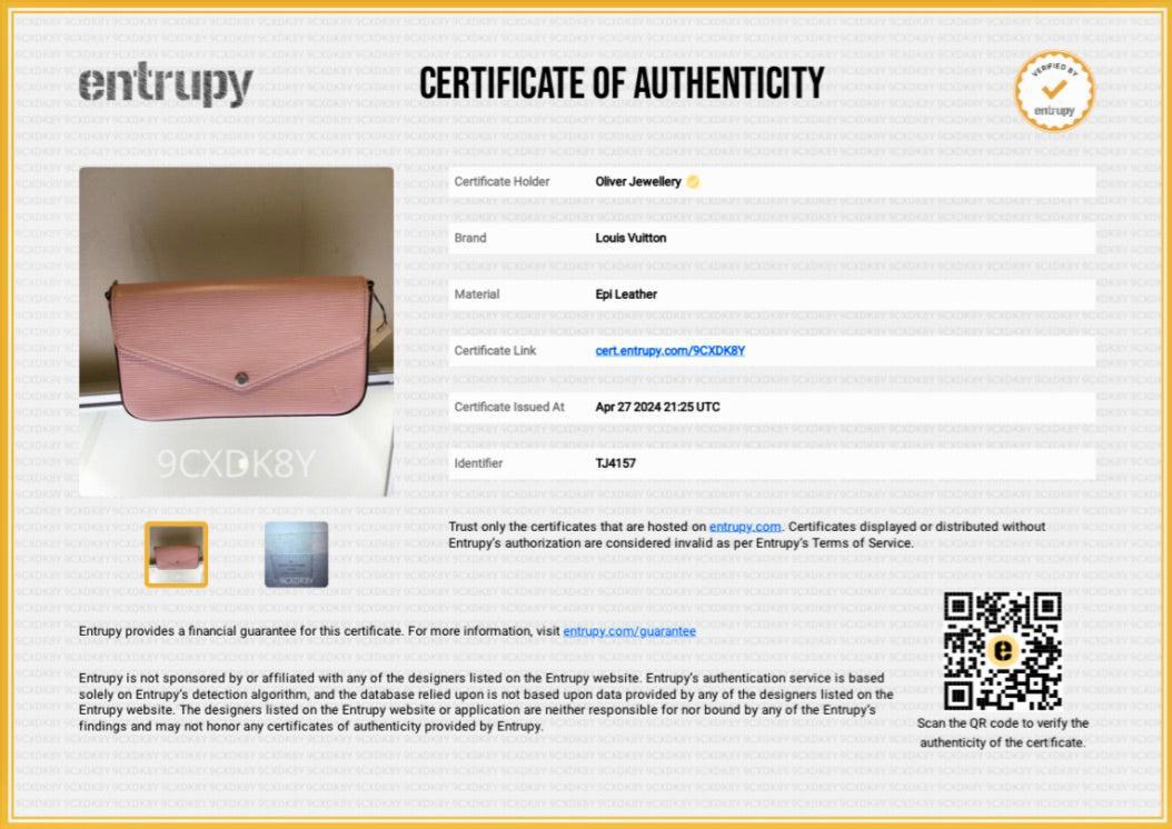 Louis Vuitton Pink Epi Leather Felicie Pochette Bag w/ Box & Inserts