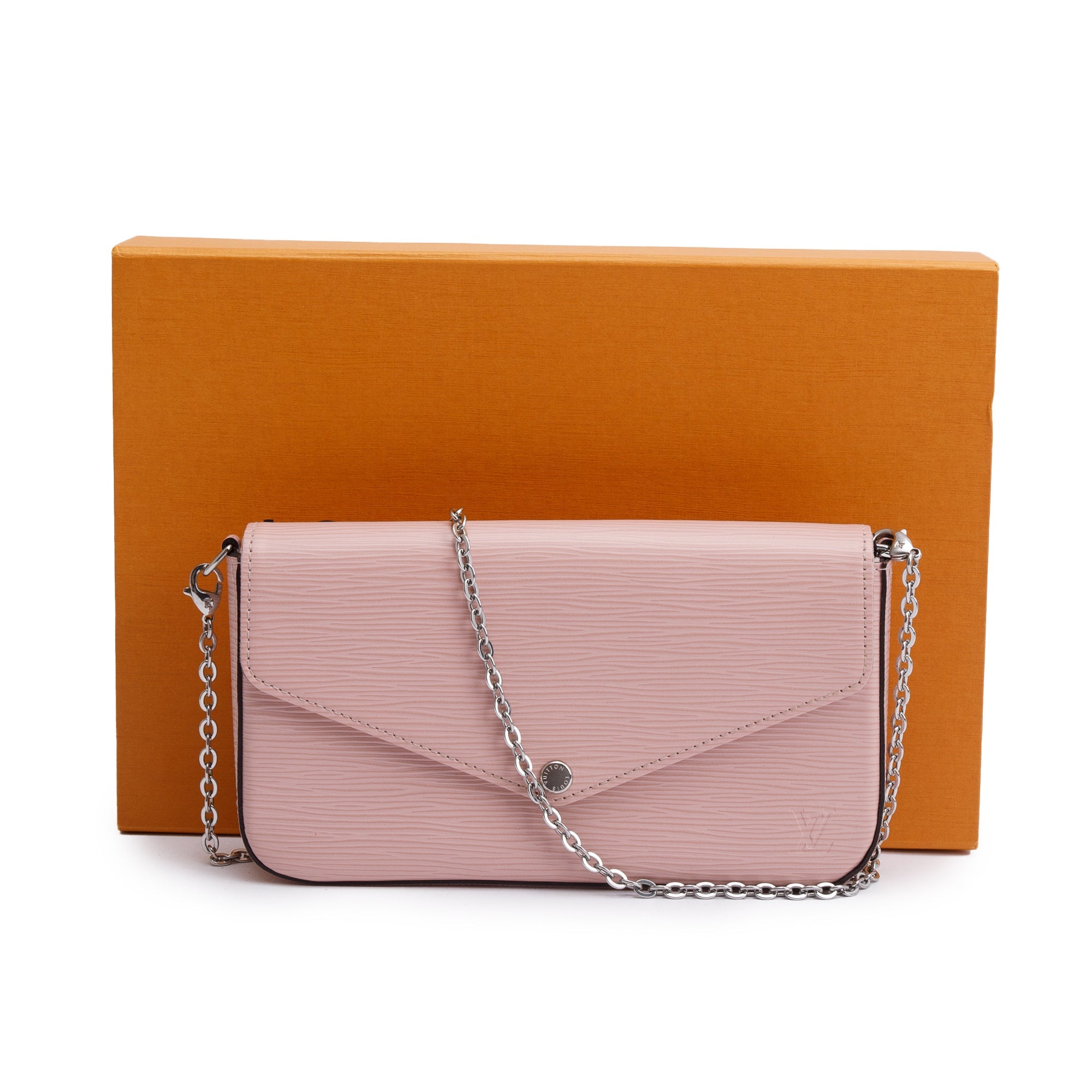 Louis Vuitton Pink Epi Leather Felicie Pochette Bag w/ Box & Inserts