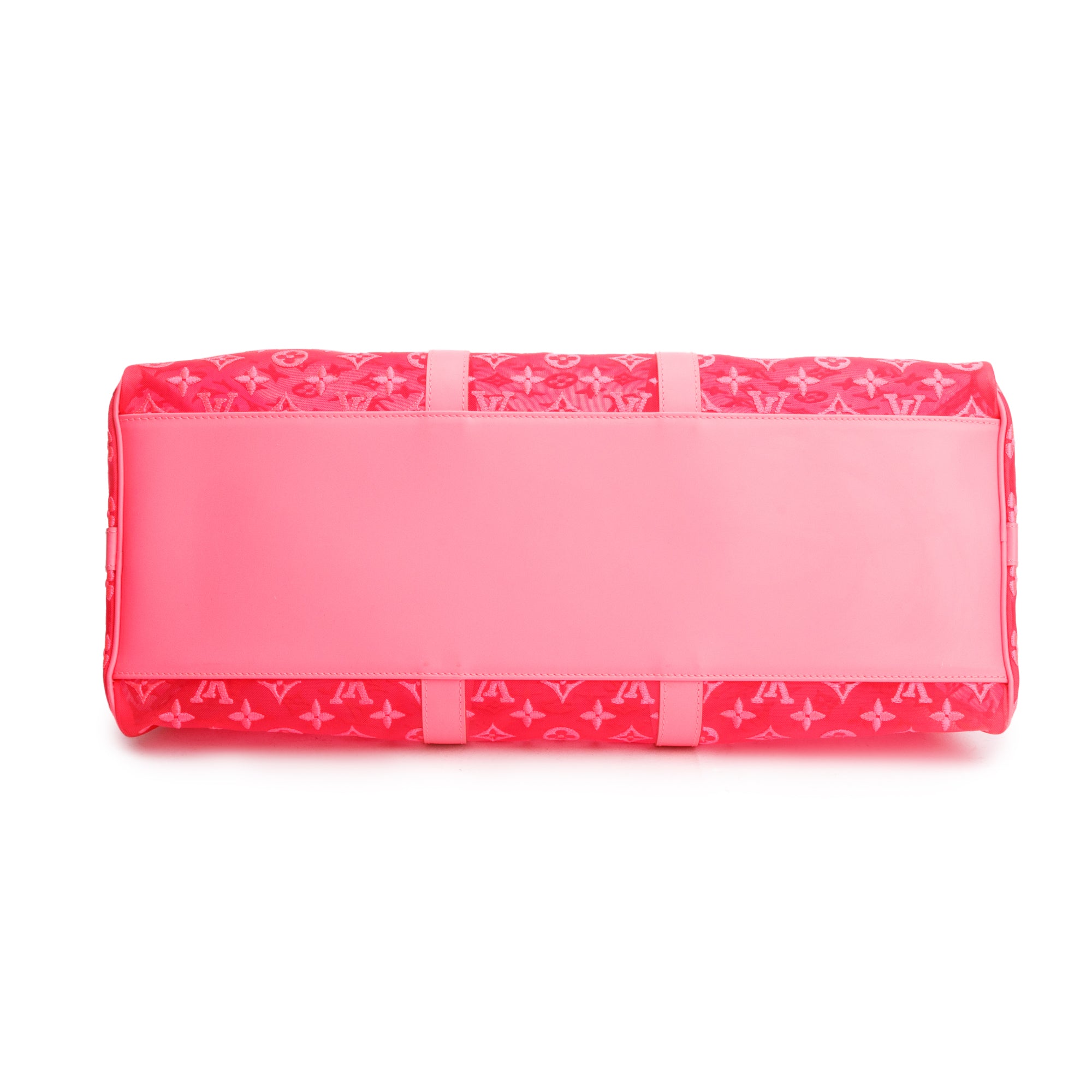Louis Vuitton Pink Monogram See Through Mesh Keepall Bandouliere 50