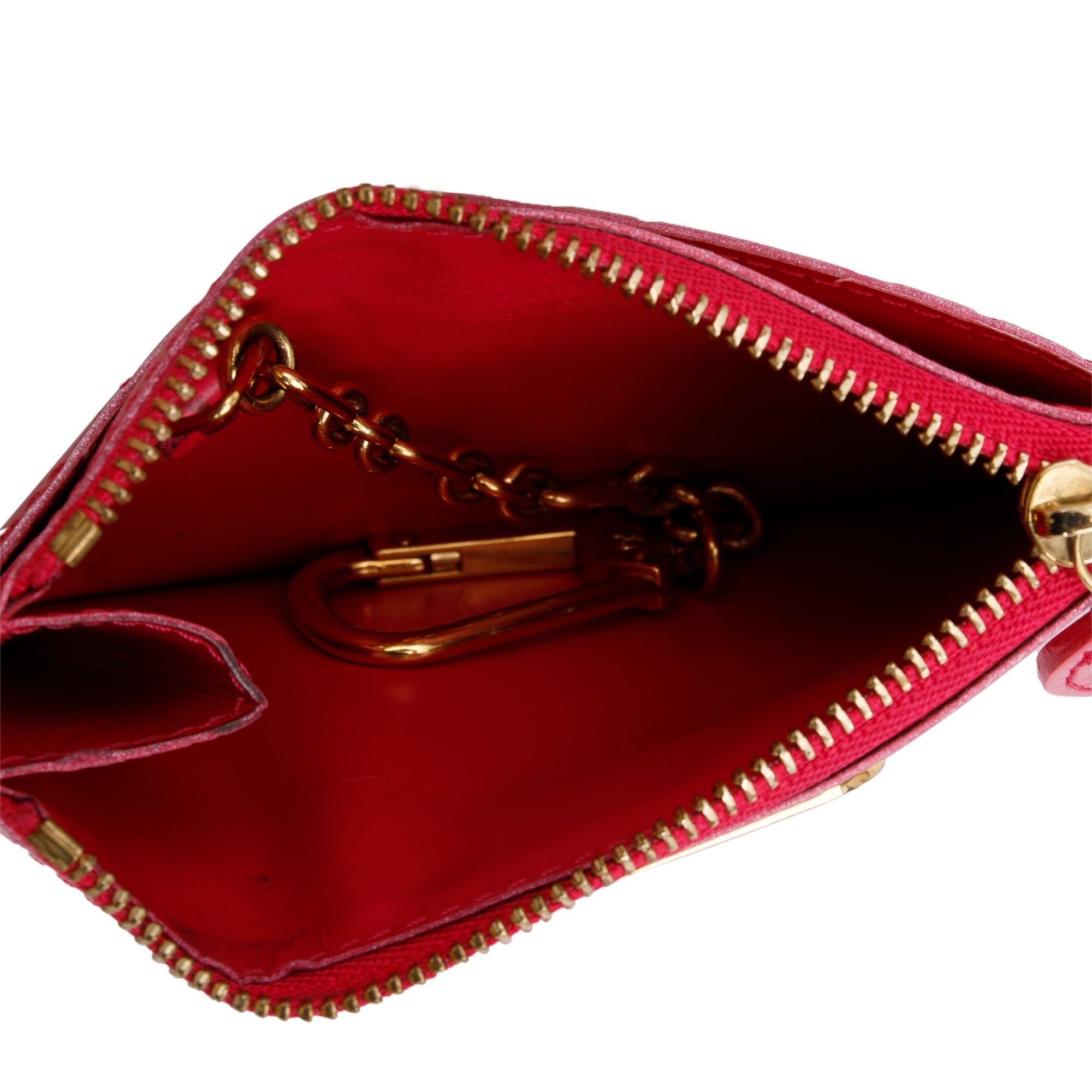 Louis Vuitton Pink Monogram Vernis Leather Key Pouch