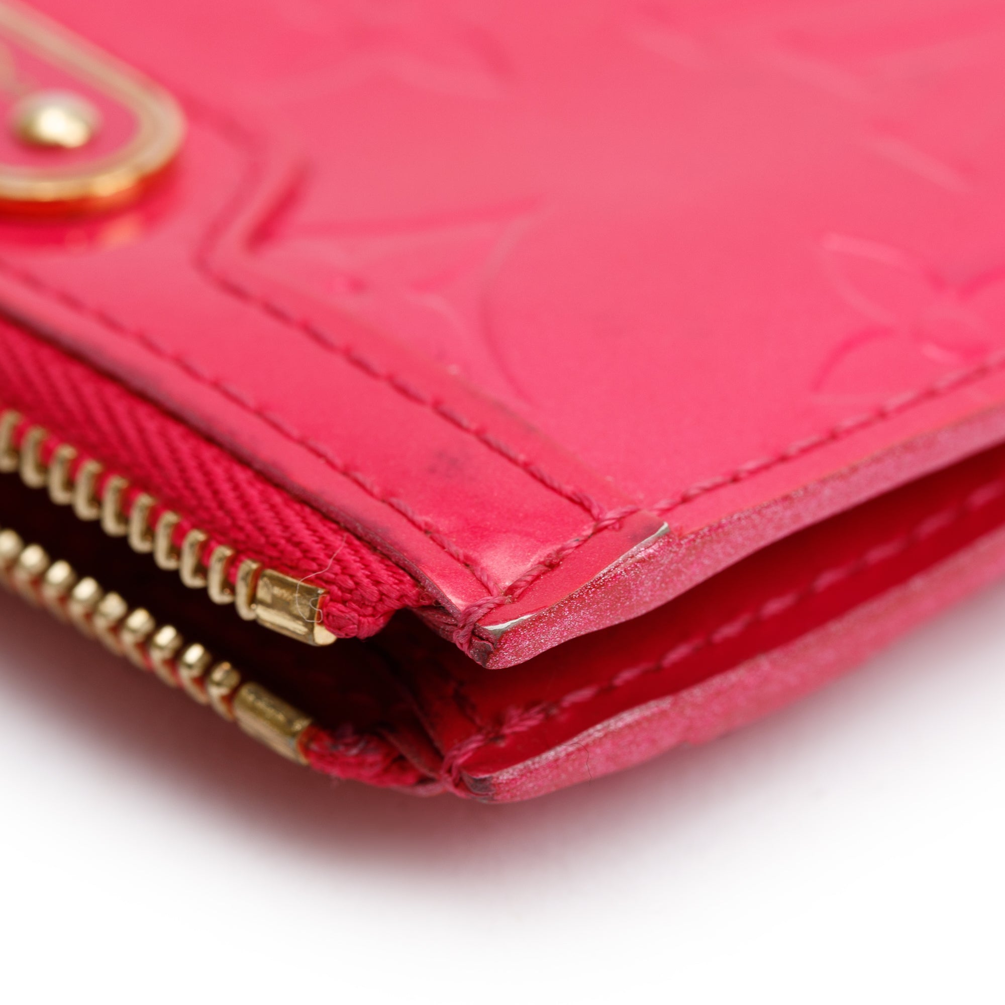 Louis Vuitton Pink Monogram Vernis Leather Key Pouch