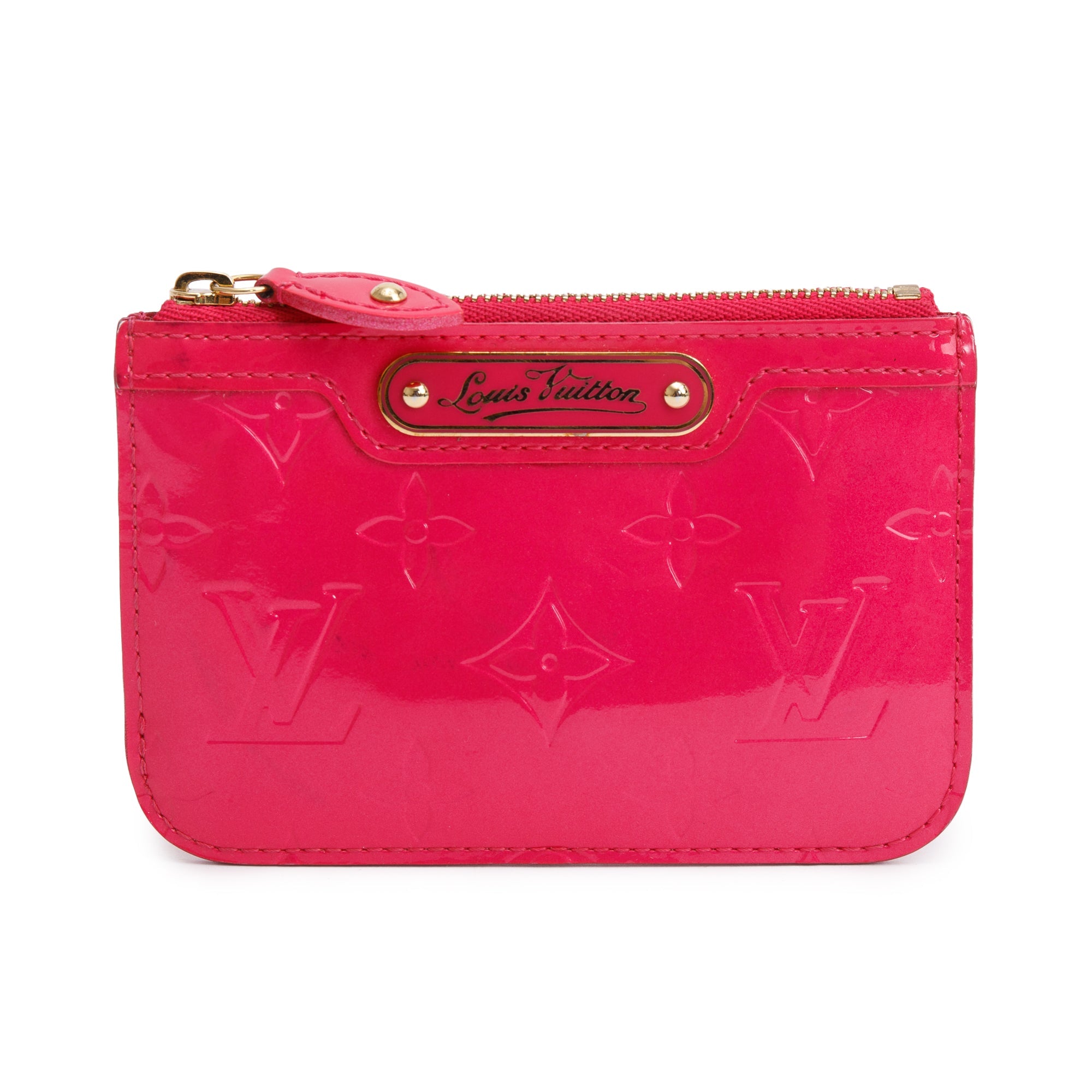Louis Vuitton Pink Monogram Vernis Leather Key Pouch