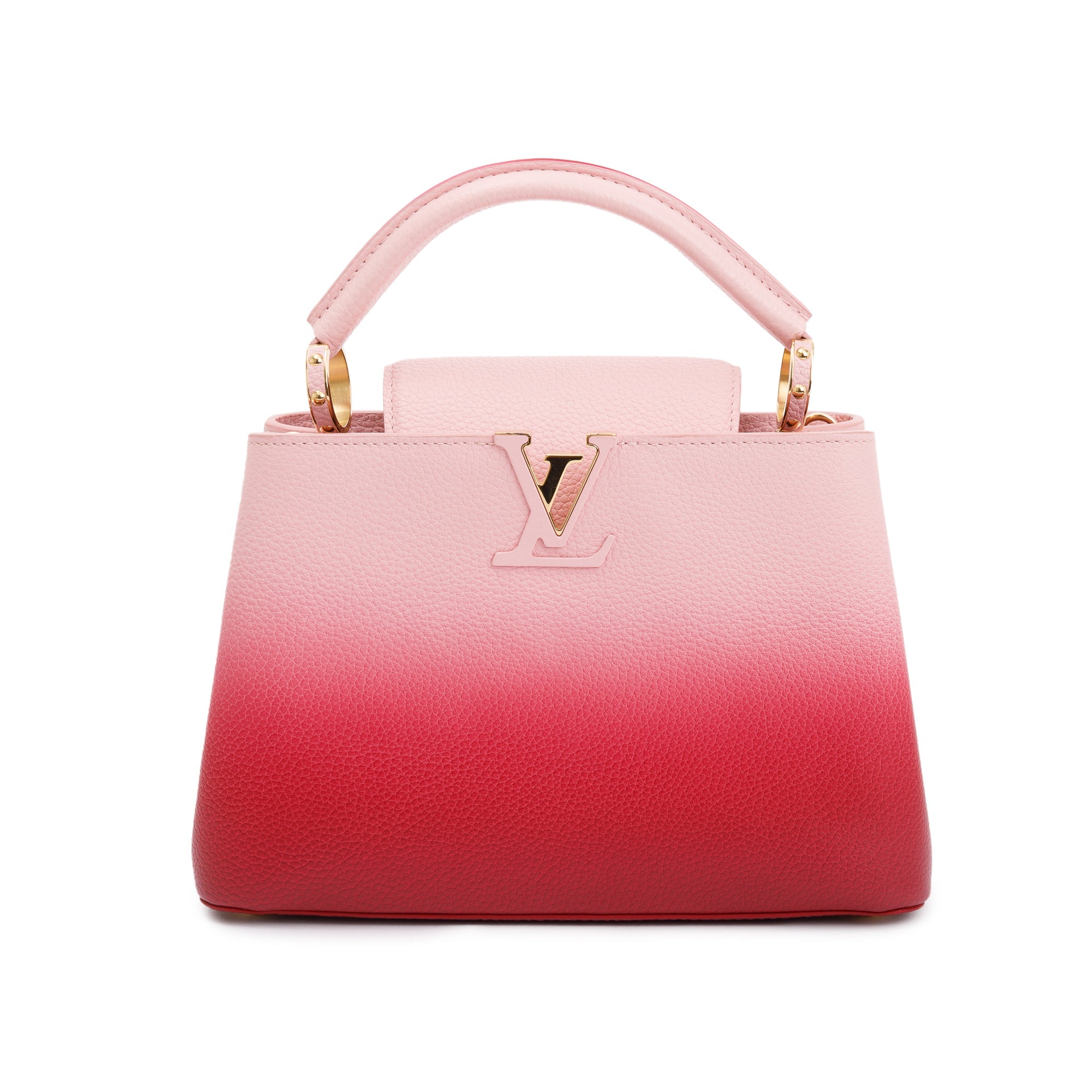 Louis Vuitton Pink Ombre Calfskin Leather Capucines BB w/ Strap