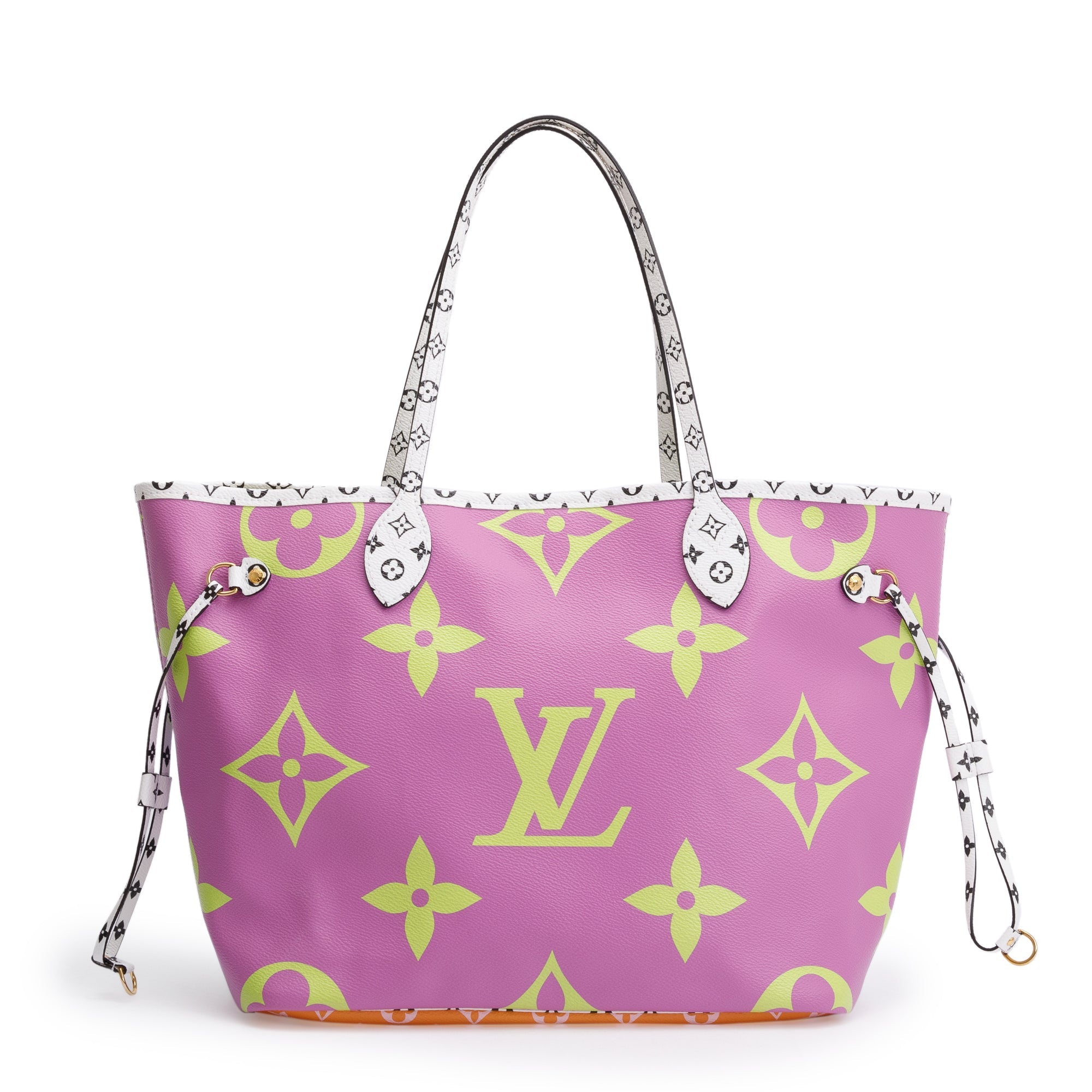Louis Vuitton Pink/Lilac Monogram Giant Neverfull MM w Louis Vuitton Pink/Lilac Monogram Giant Neverfull MM w