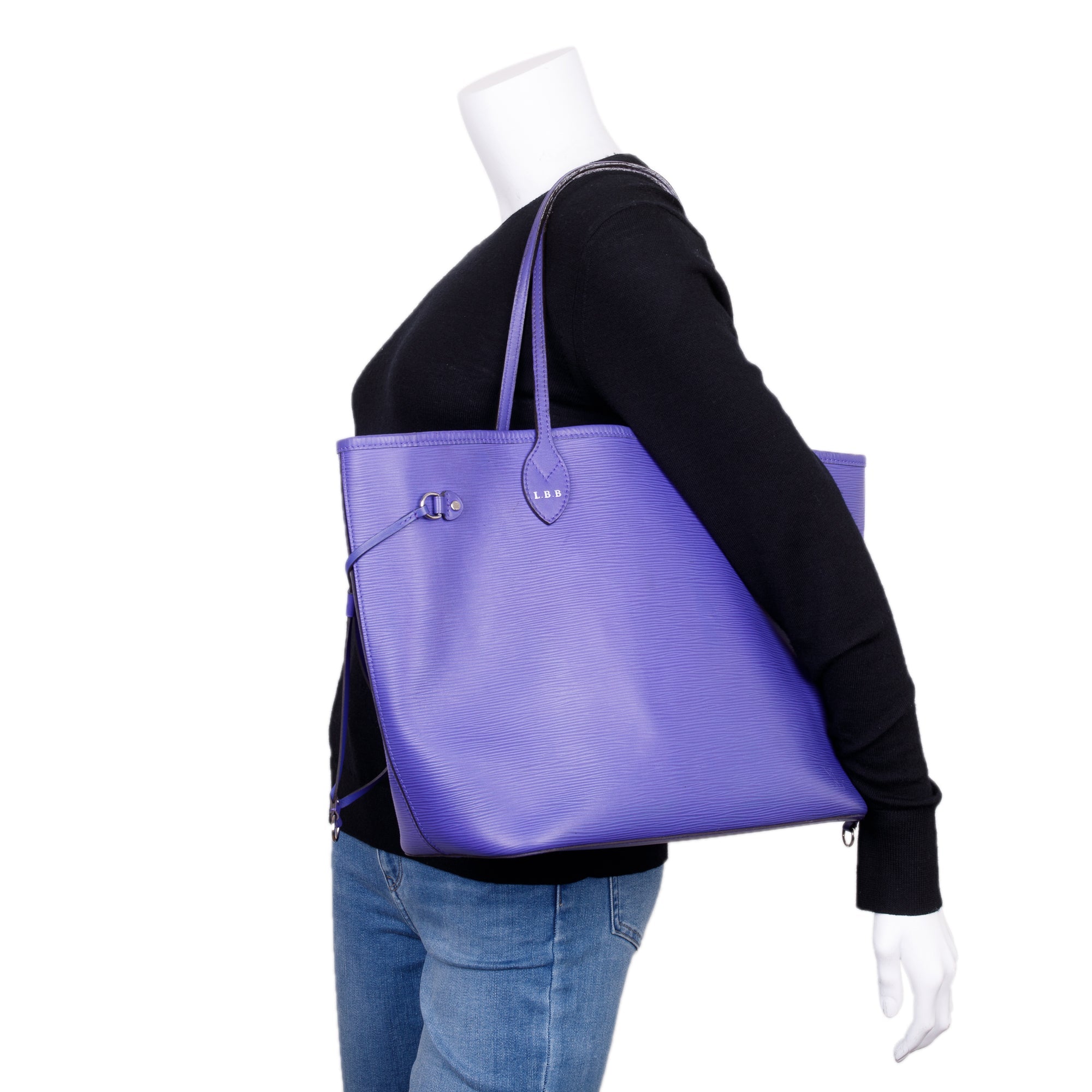 Louis Vuitton Purple Epi Leather Neverfull MM