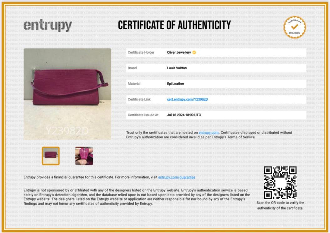 Louis Vuitton Purple Epi Leather Pochette Accessoires 24