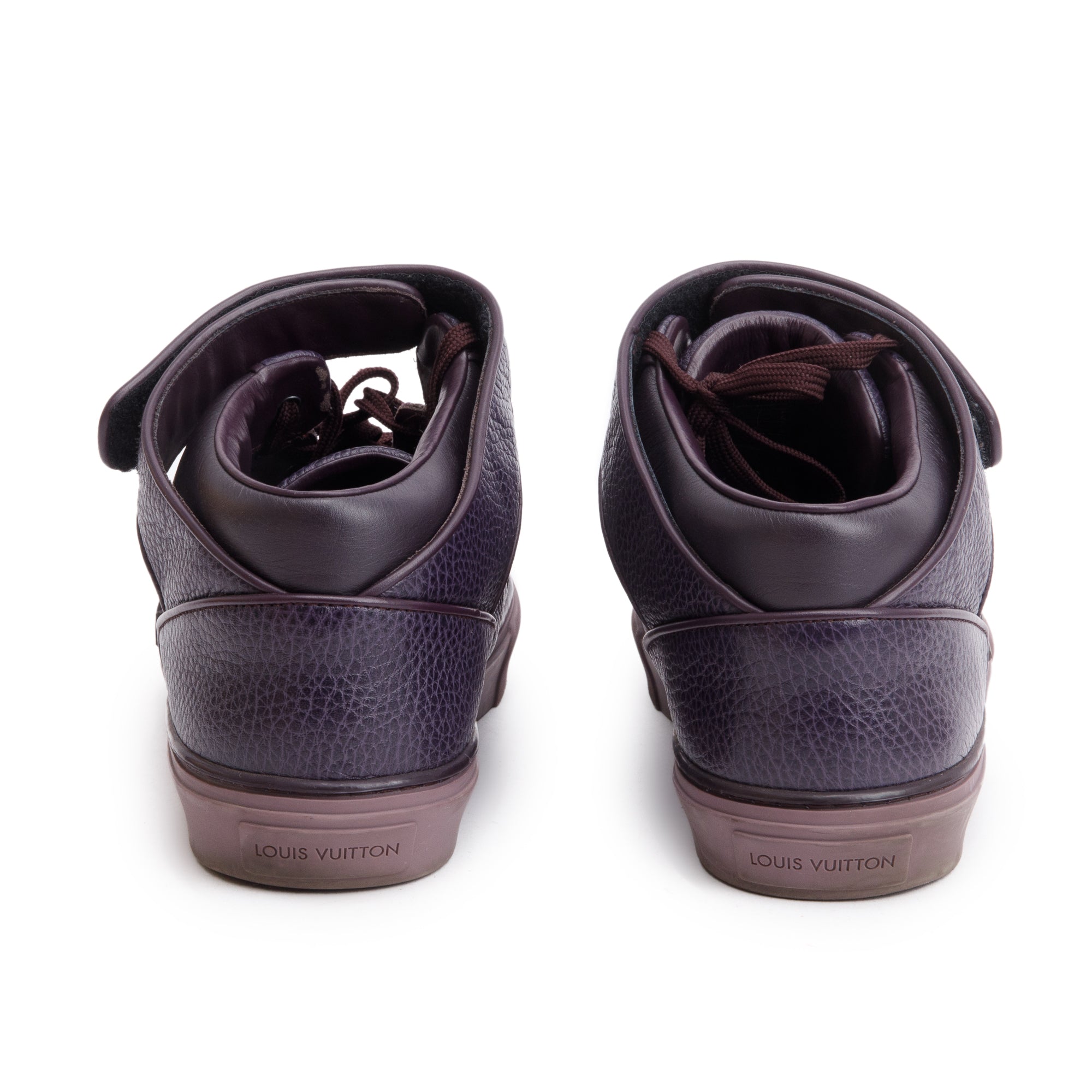 Louis Vuitton Purple Leather Acapulco Mid-Top Sneakers, Size 8.5 w/ Box