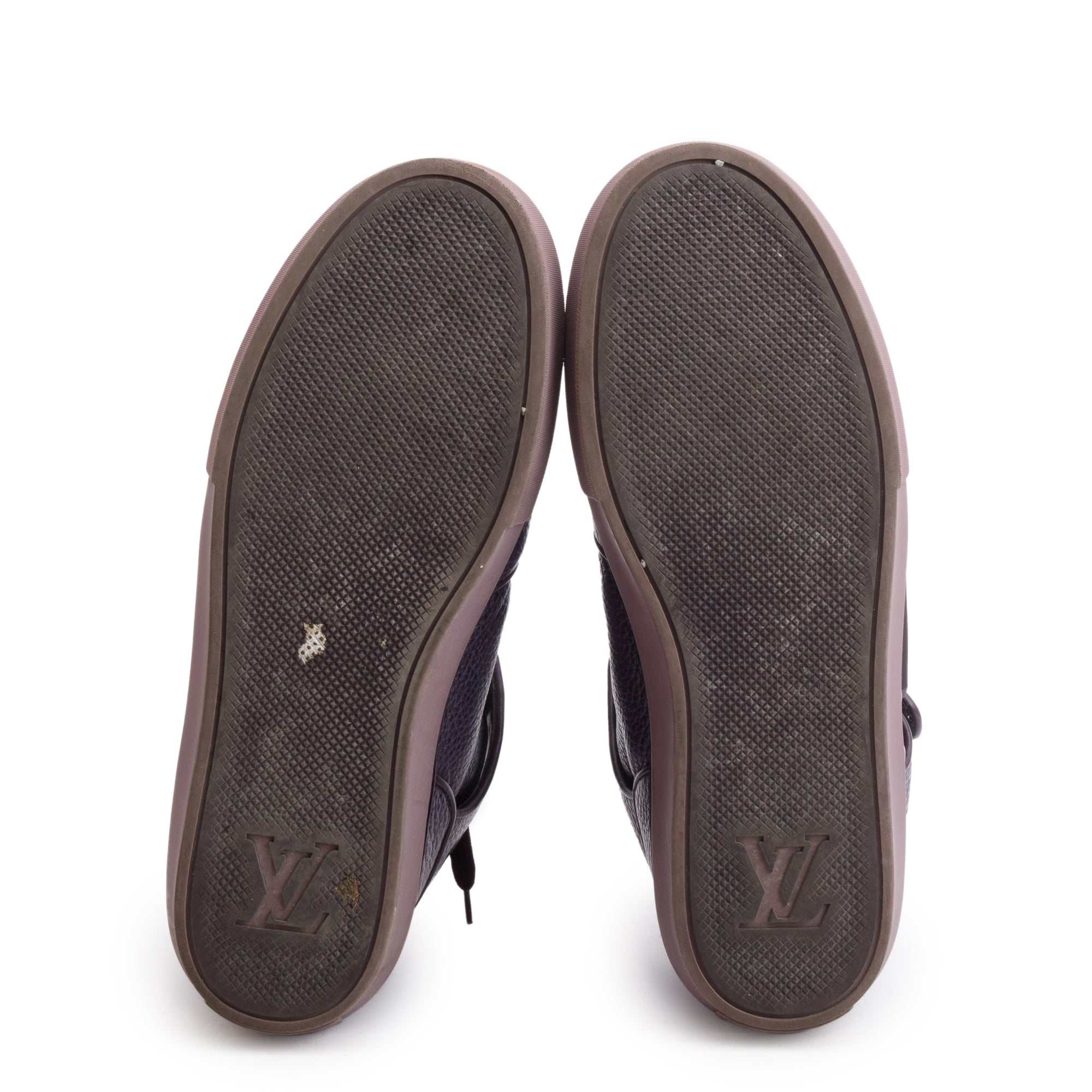 Louis Vuitton Purple Leather Acapulco Mid-Top Sneakers, Size 8.5 w/ Box