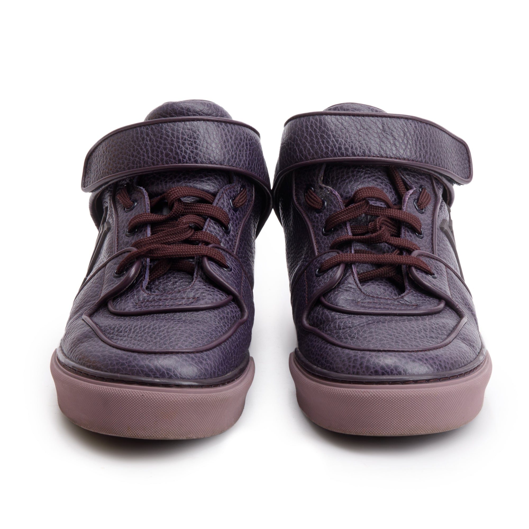 Louis Vuitton Purple Leather Acapulco Mid-Top Sneakers, Size 8.5 w/ Box