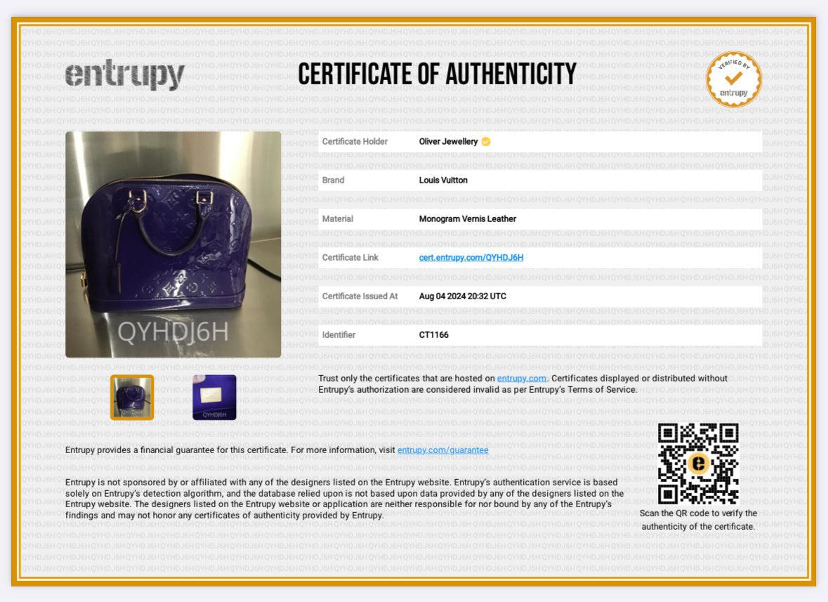 Louis Vuitton Purple Monogram Vernis Alma PM