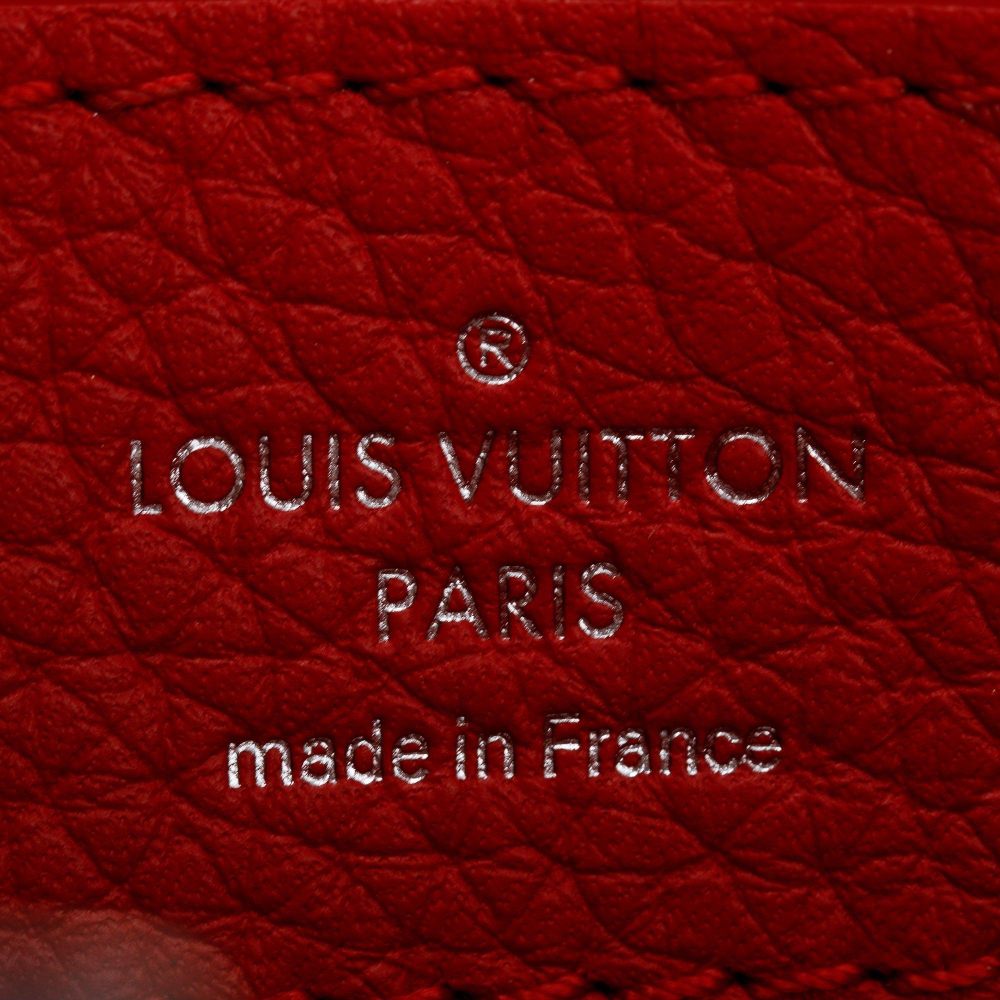 Louis Vuitton Python Trimmed Red Taurillon Capucines MM w/ Box & Paper