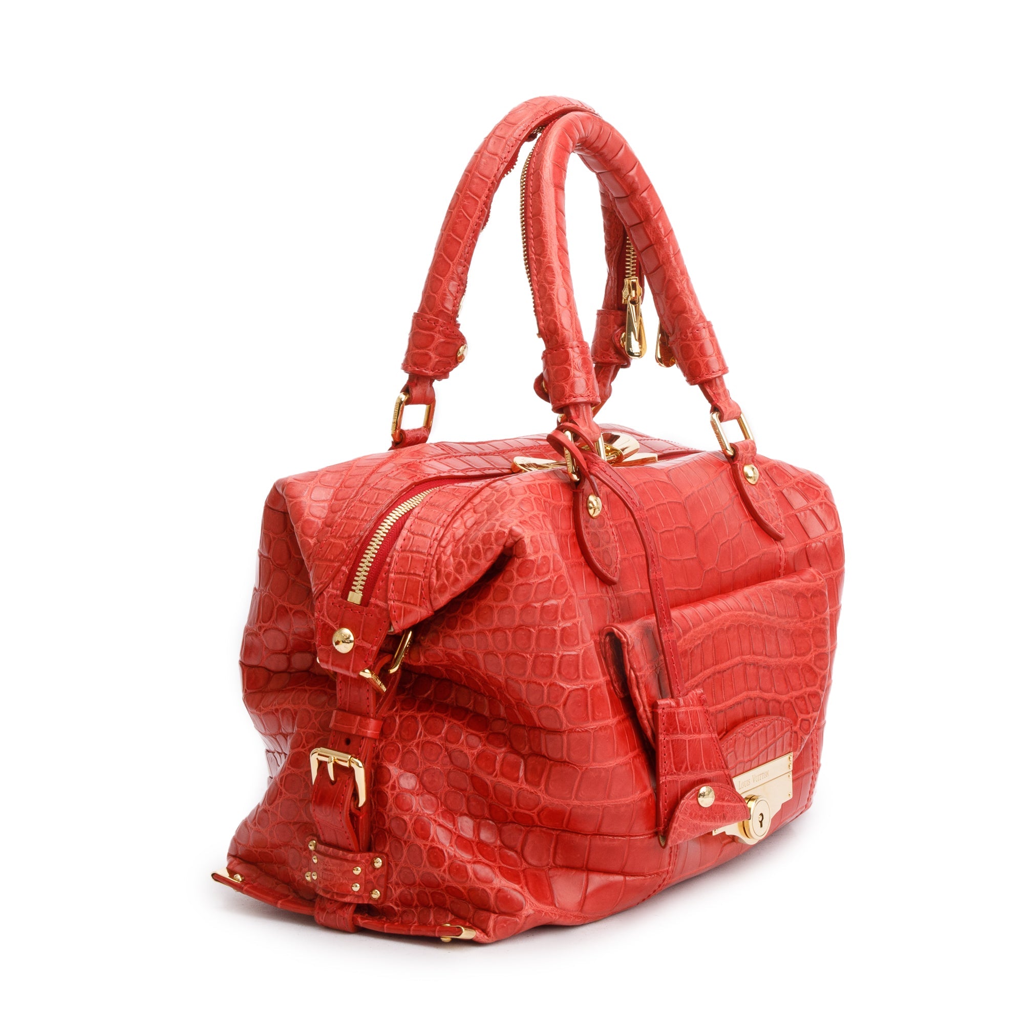 Louis Vuitton Red Crocodile Berkeley Bag