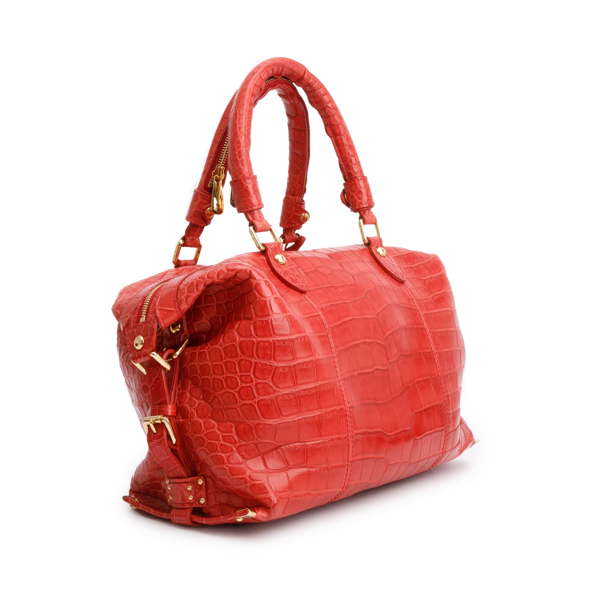 Louis Vuitton Red Crocodile Berkeley Bag