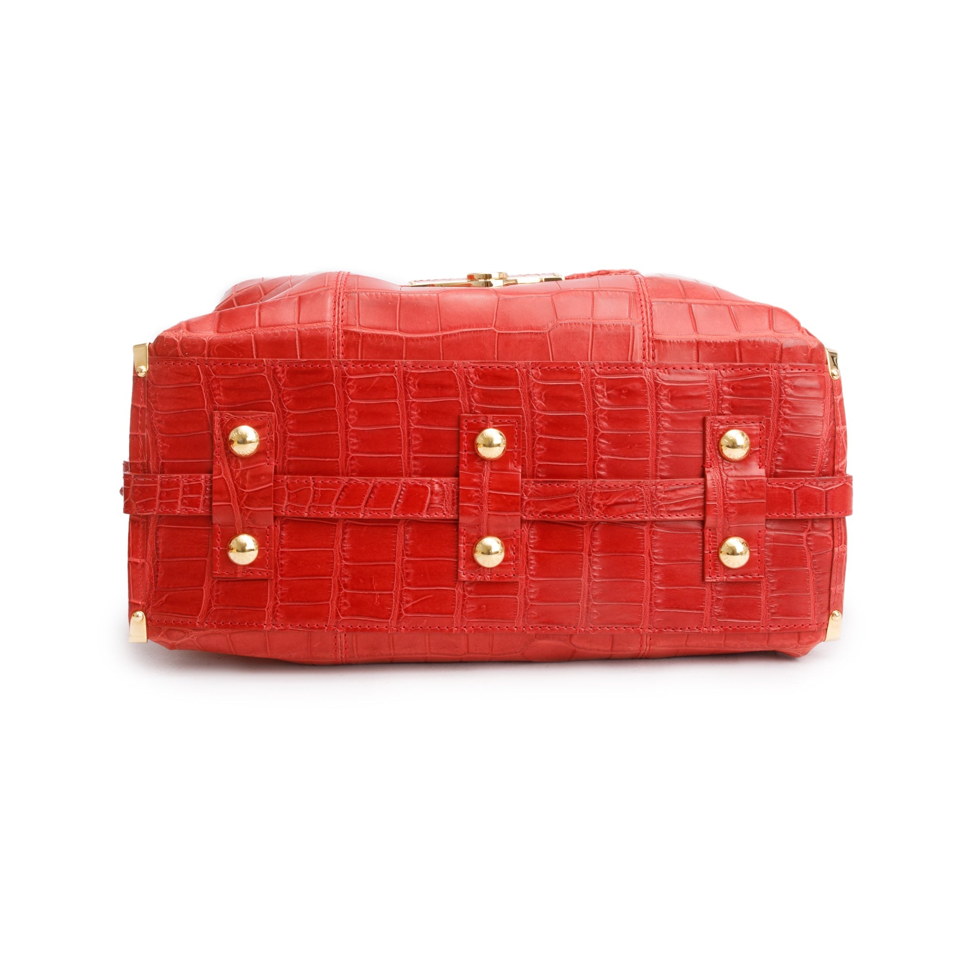 Louis Vuitton Red Crocodile Berkeley Bag