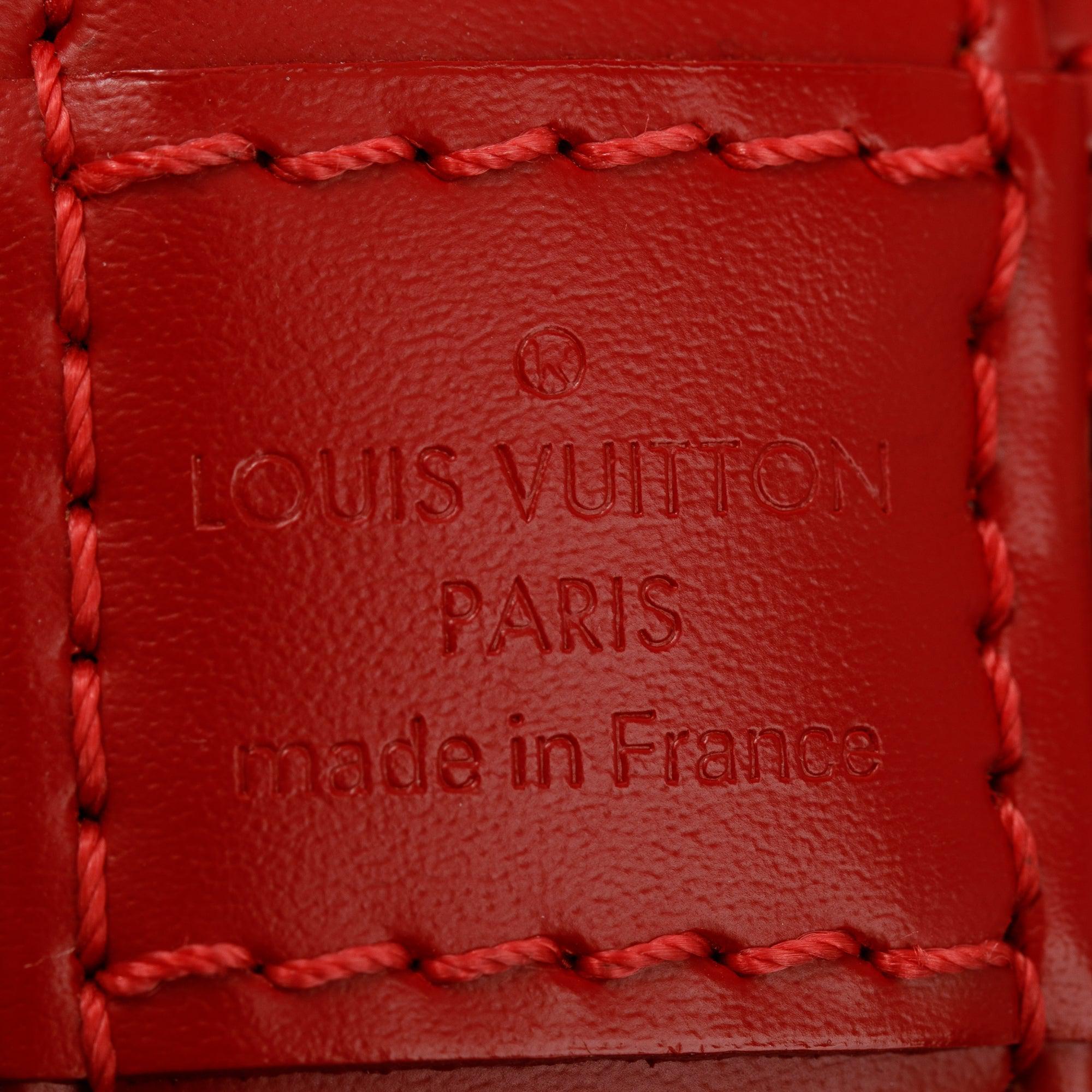 Louis Vuitton Red Epi Leather Alma BB w/ Strap & Receipt