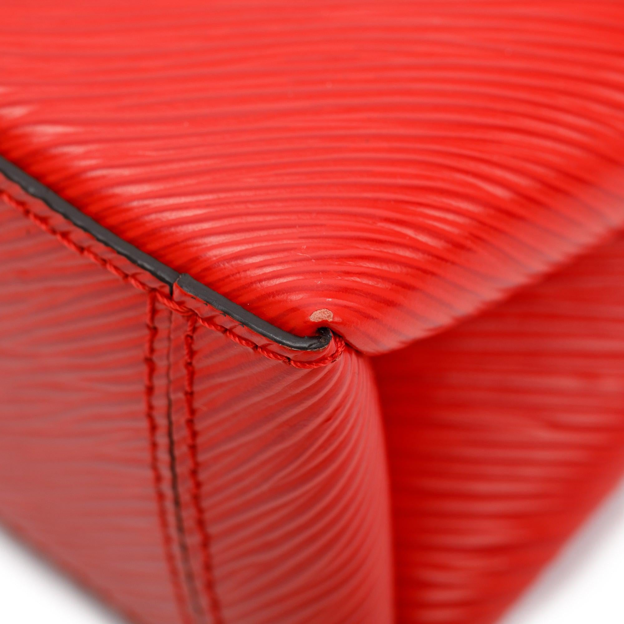 Louis Vuitton Red Epi Leather Locky BB w/ Strap & Box