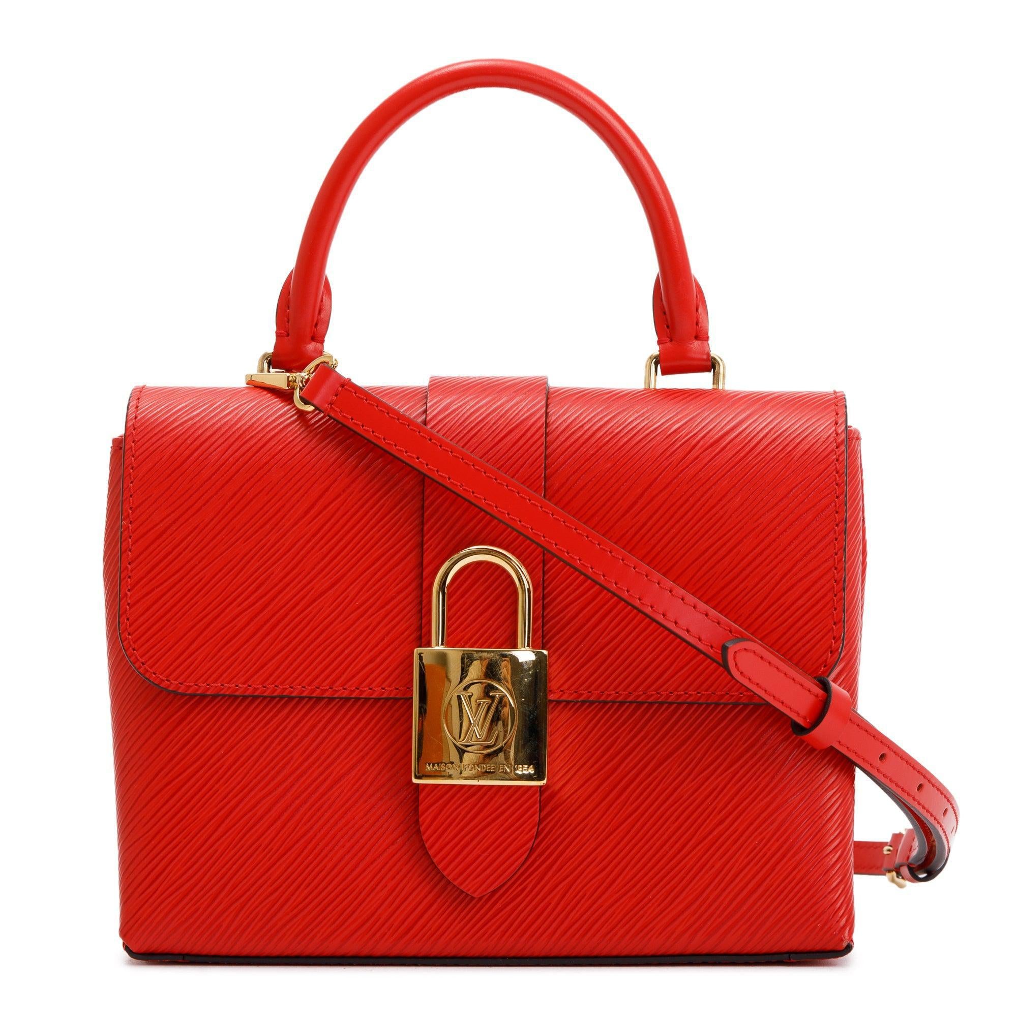 Louis Vuitton Red Epi Leather Locky BB w/ Strap & Box