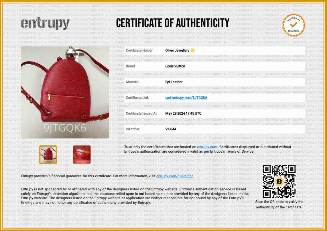 Louis Vuitton Red Epi Leather Mabillon Backpack