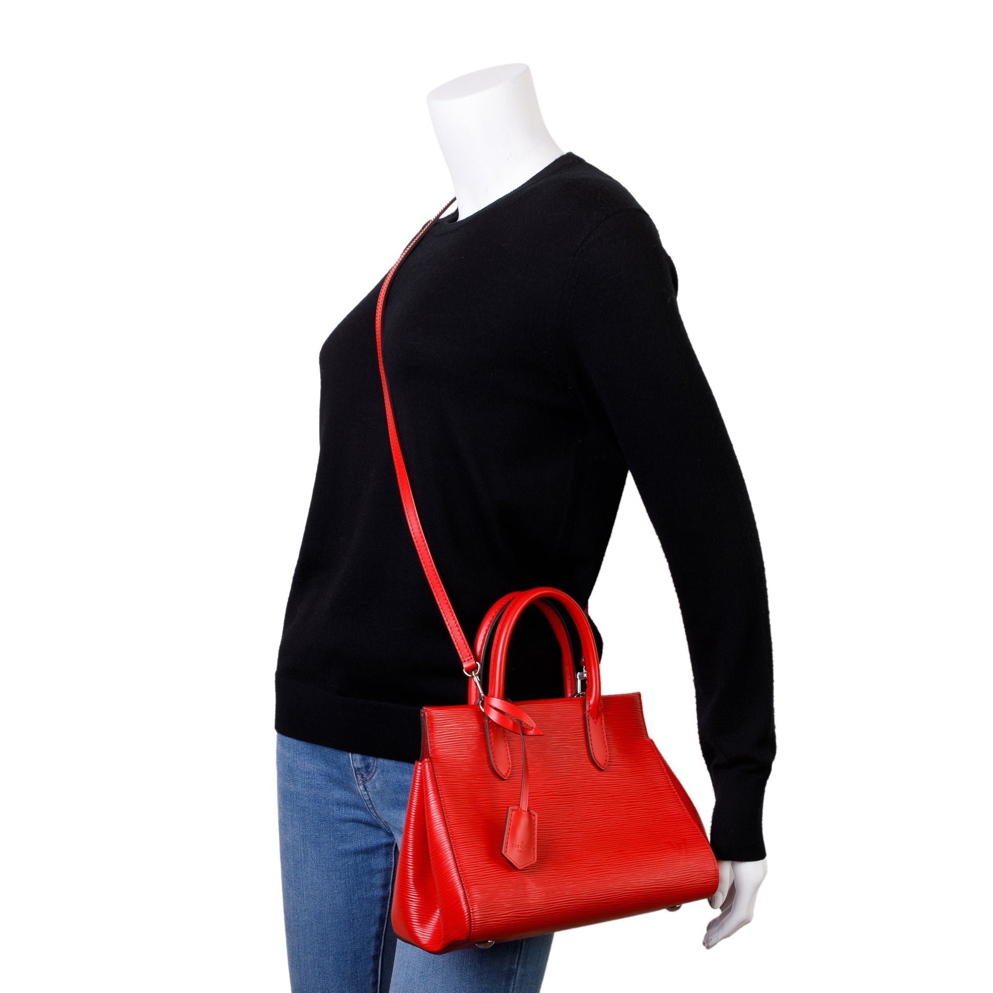 Louis Vuitton Red Epi Leather Marly BB w/ Strap