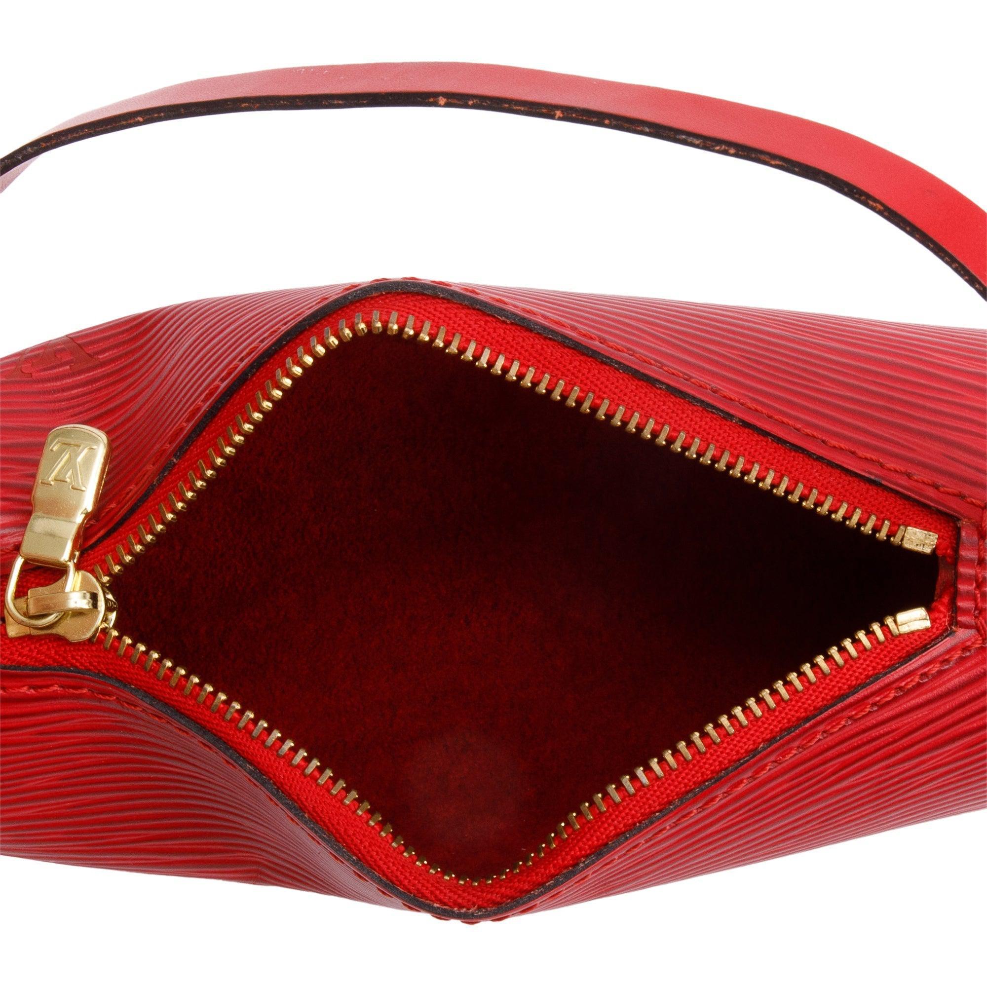 Louis Vuitton Red Epi Leather Mini Papillon Pochette