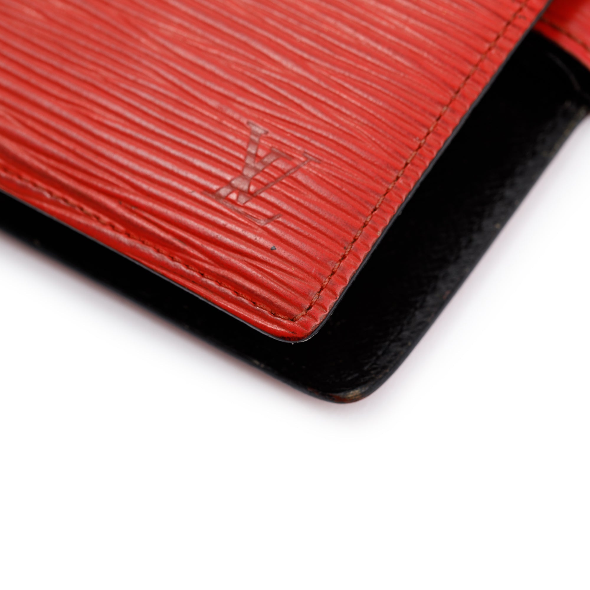 Louis Vuitton Red Epi Leather Small Ring Agenda Cover