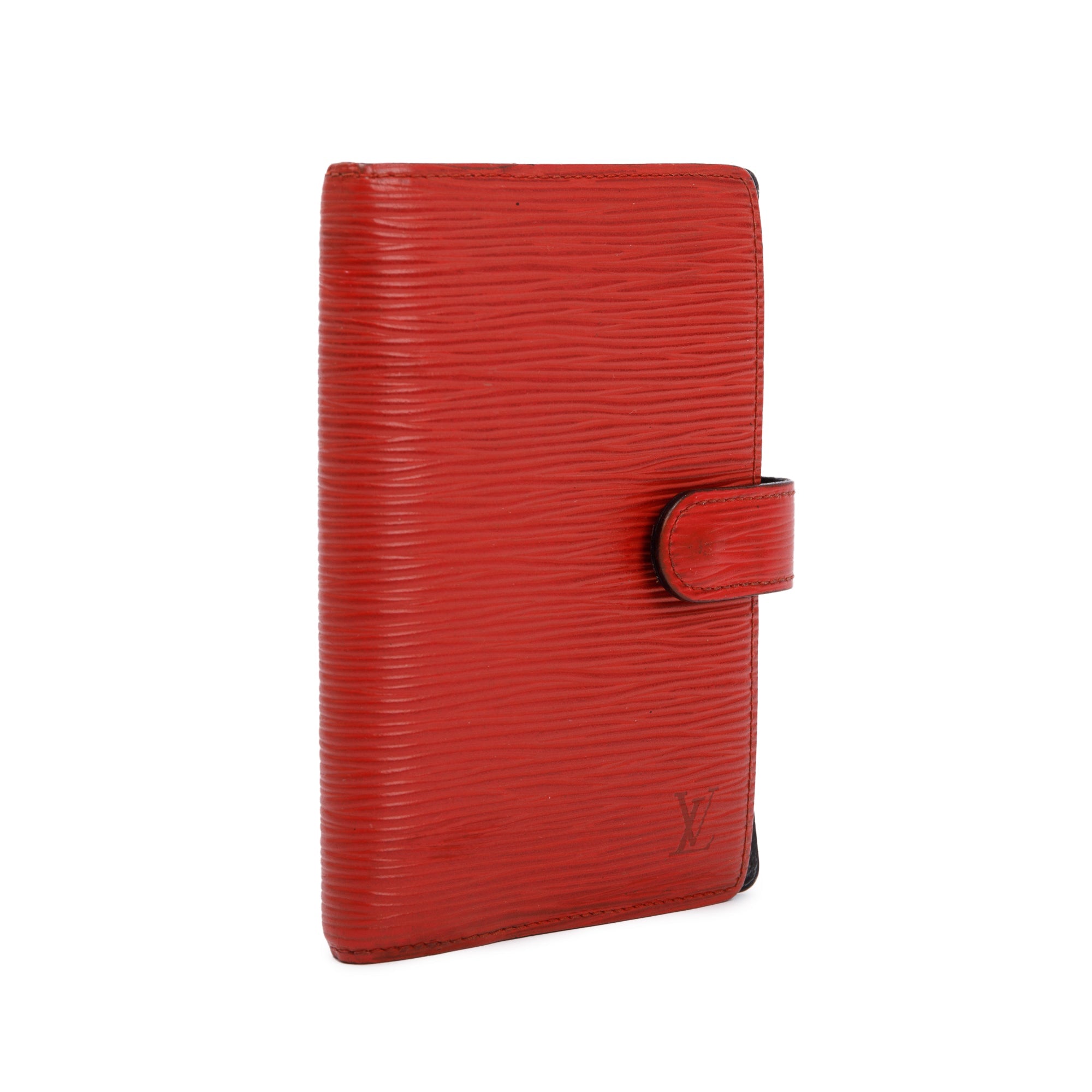 Louis Vuitton Red Epi Leather Small Ring Agenda Cover