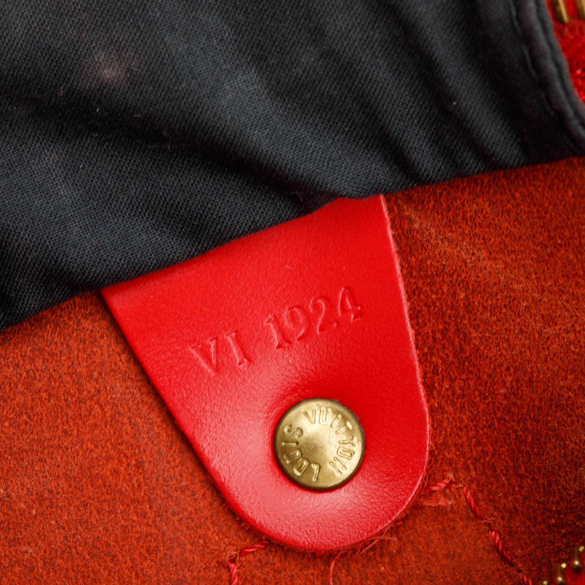Louis Vuitton Red Epi Leather Speedy 25