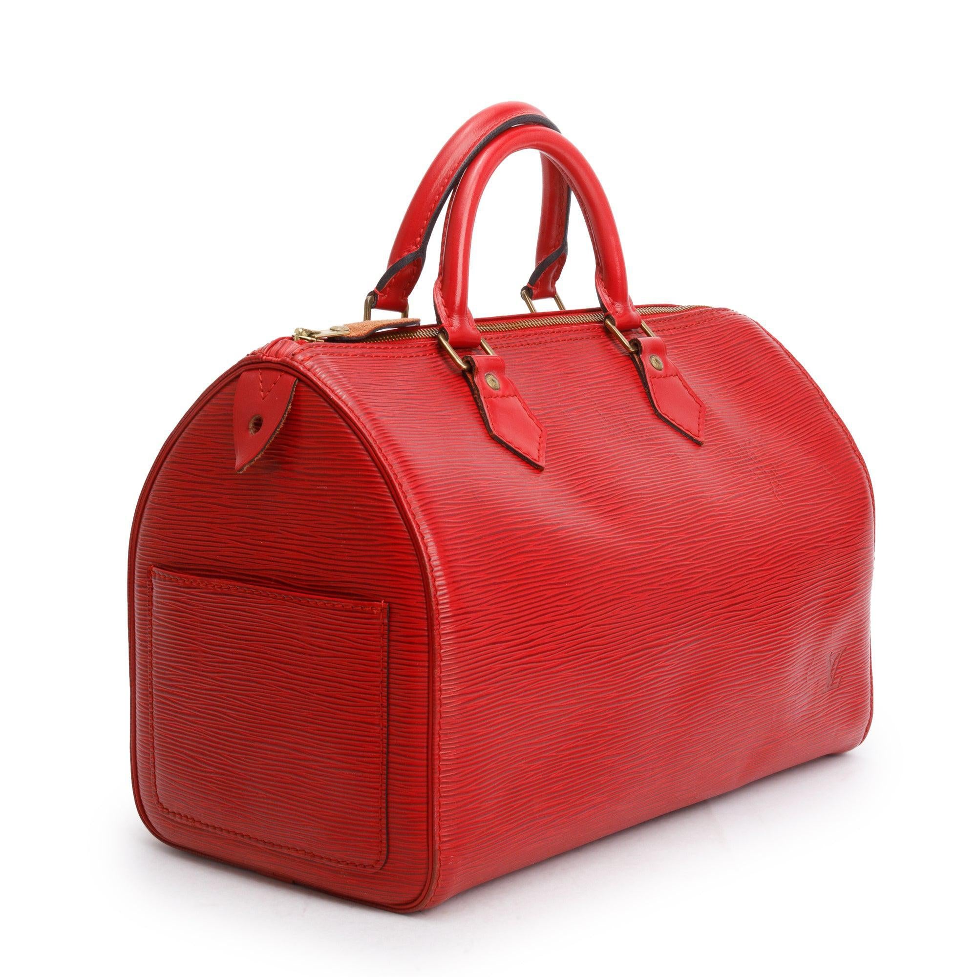 Louis Vuitton Red Epi Leather Speedy 30