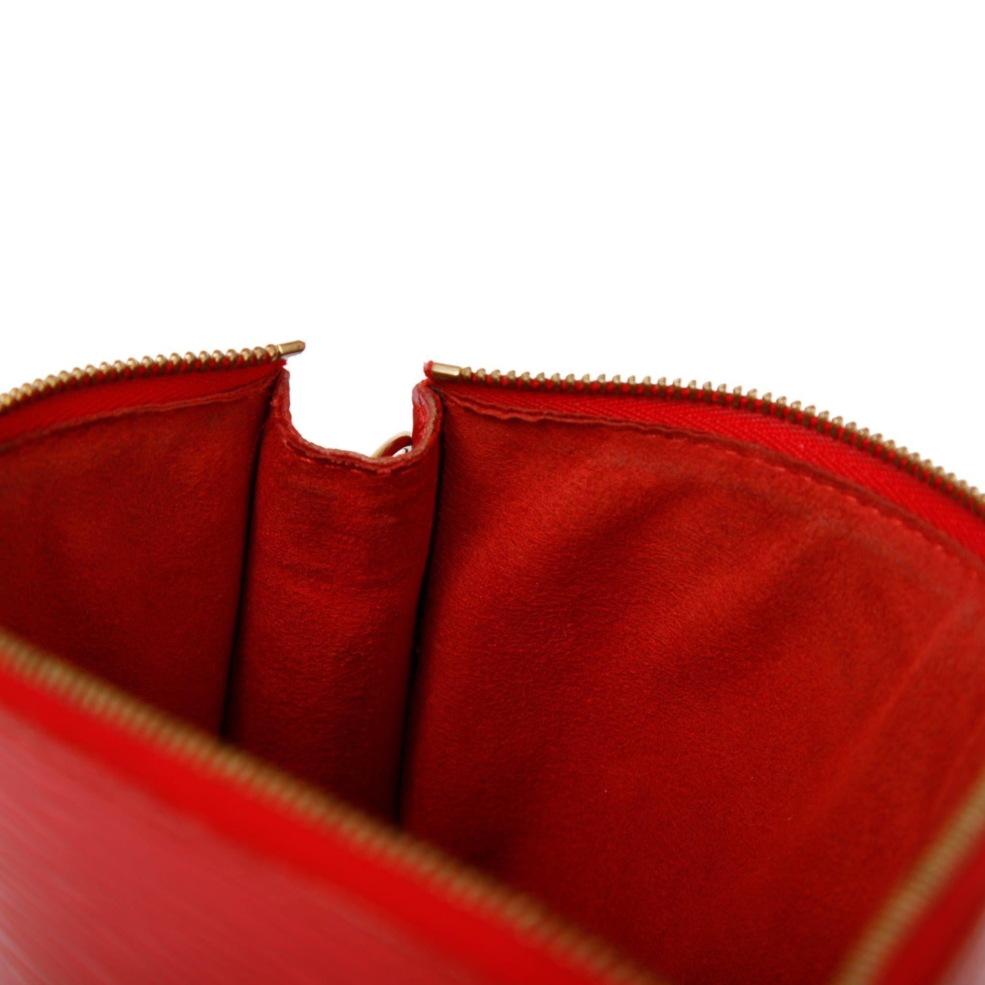 Louis Vuitton Red Epi Pochette Accessoires 24