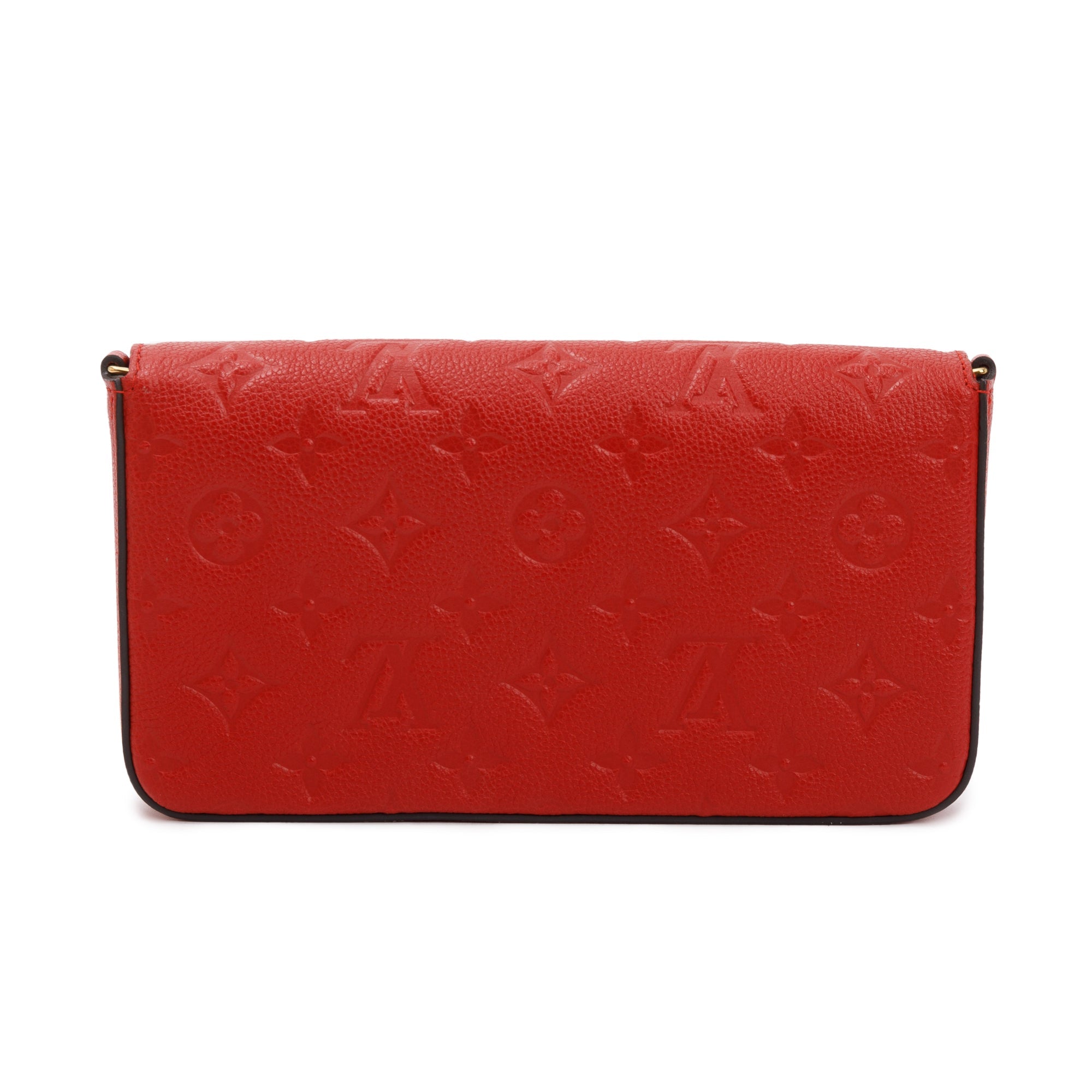 Louis Vuitton Red Monogram Empreinte Leather Felicie Pochette w/ Box