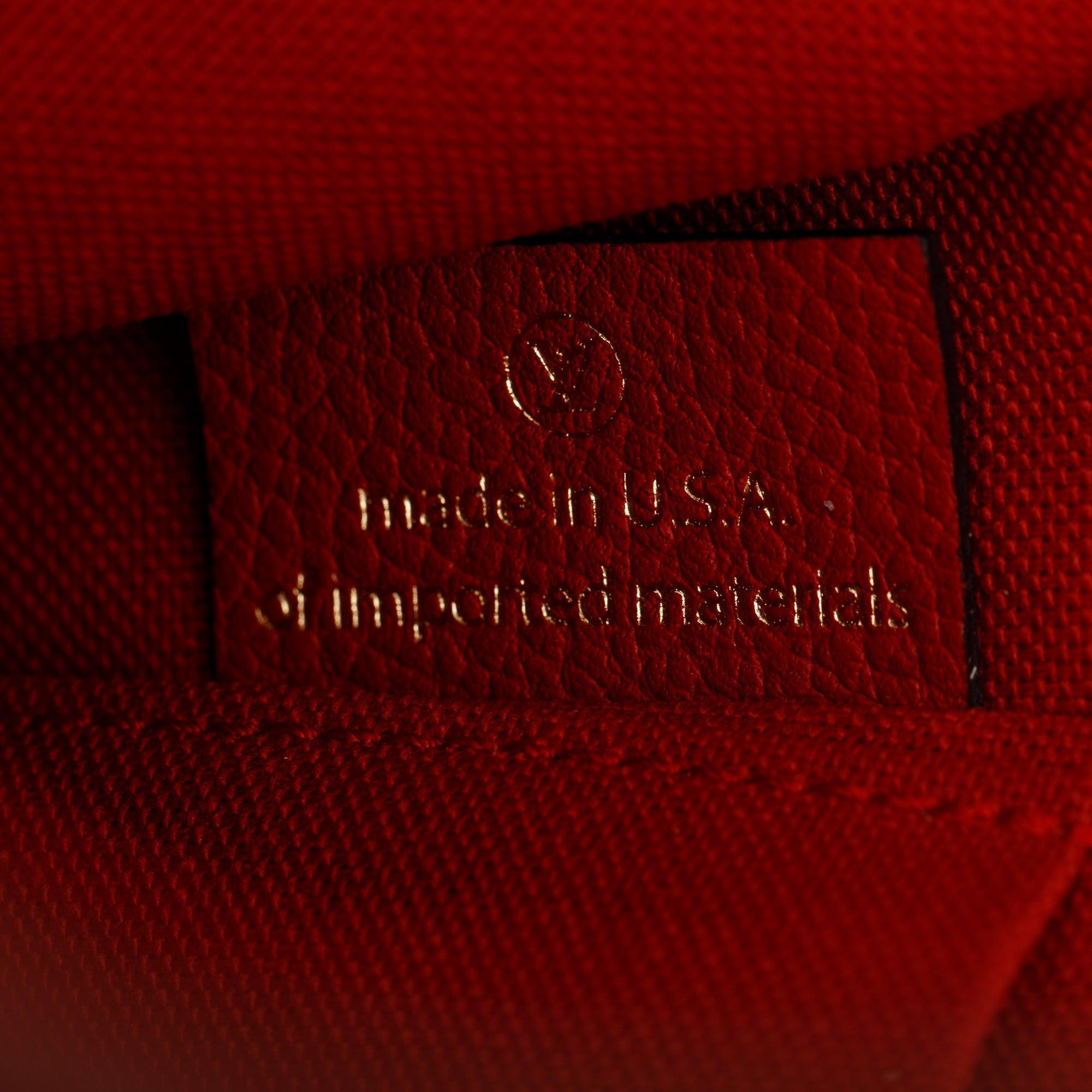 Louis Vuitton Red Monogram Empreinte Leather Felicie Pochette w/ Box