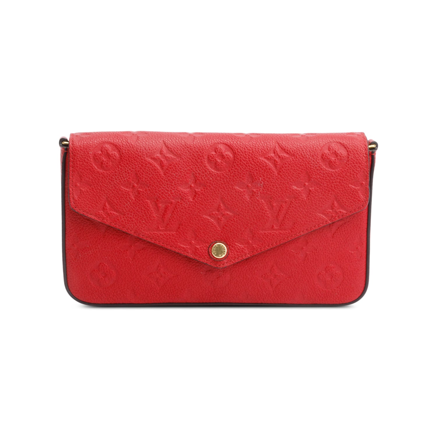 Louis Vuitton Red Monogram Empreinte Leather Felicie Pochette w/ Insert