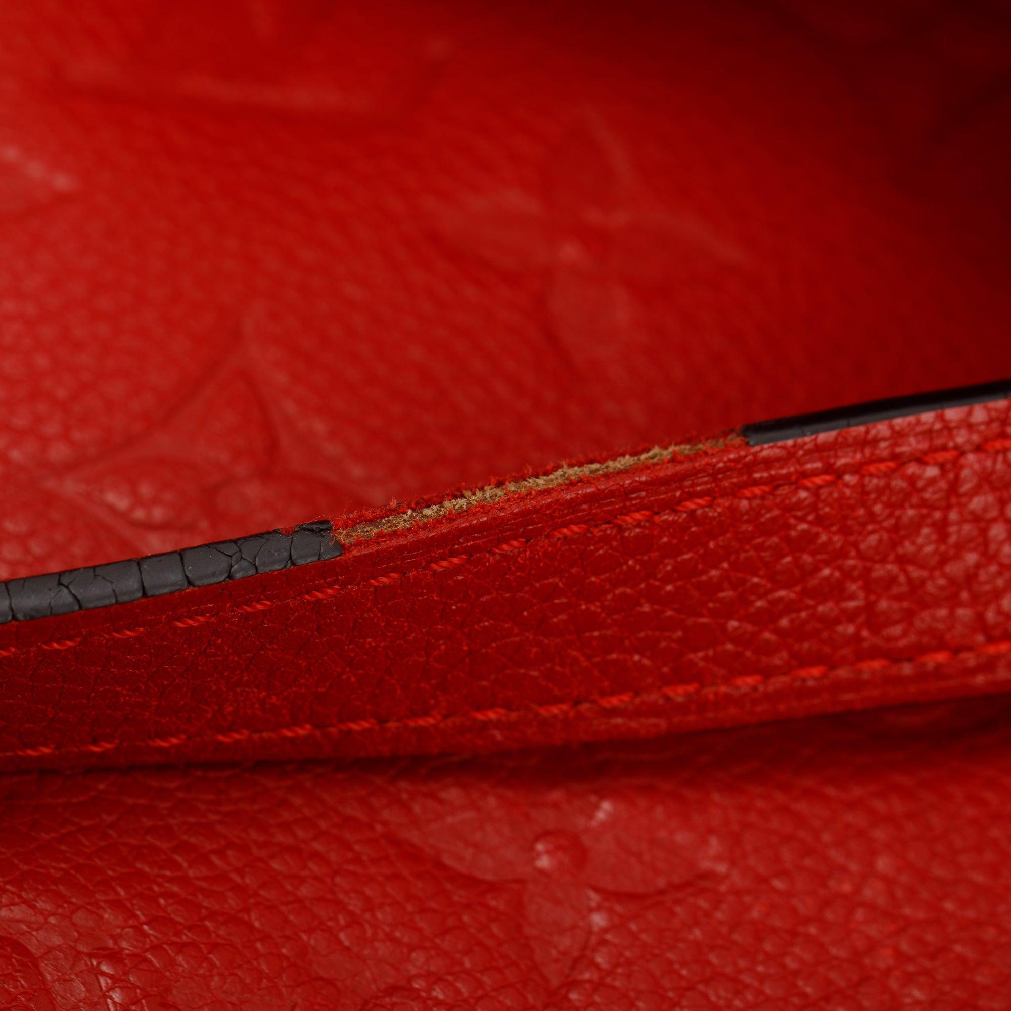 Louis Vuitton Red Monogram Empreinte Leather Pochette Metis w/ Box