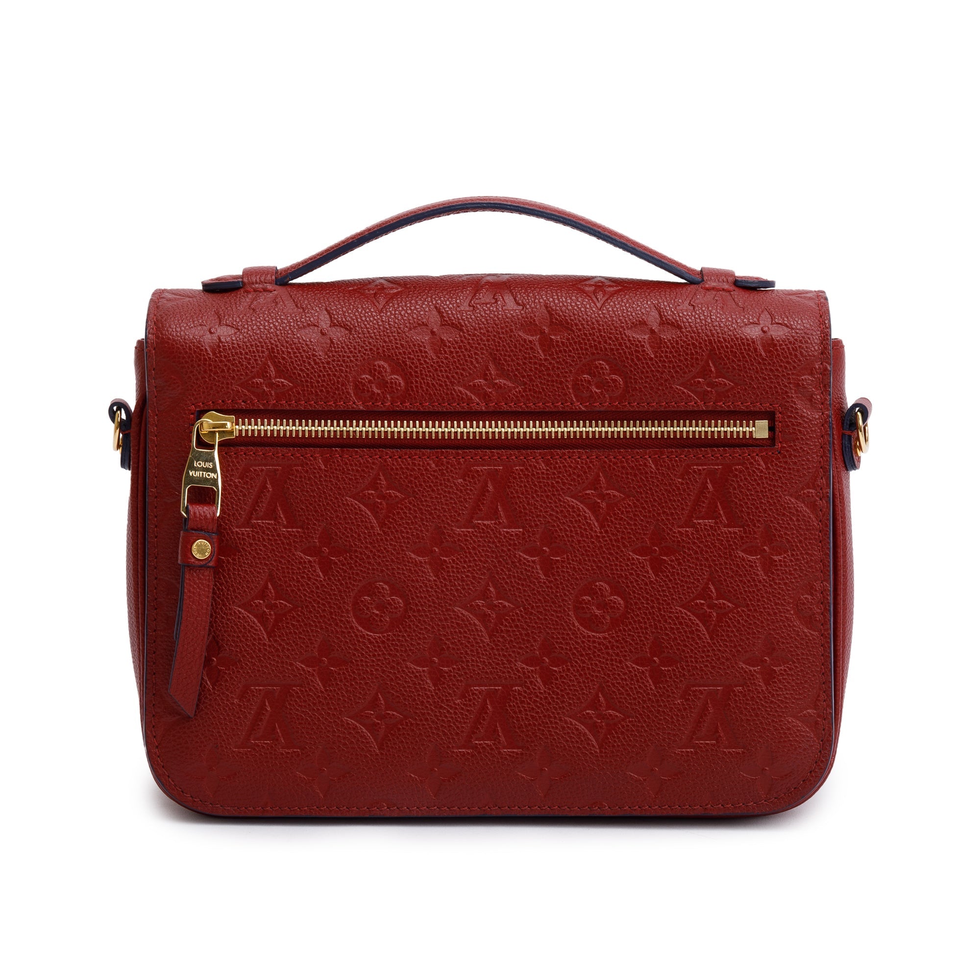 Louis Vuitton Red Monogram Empreinte Leather Pochette Metis w/ Box & Receipt