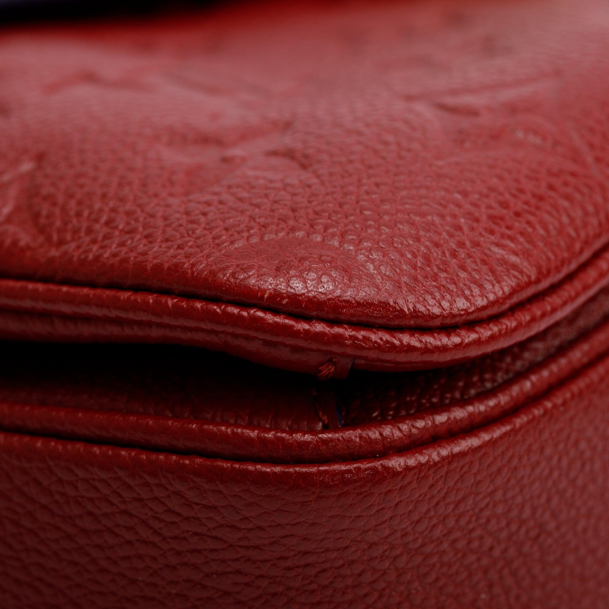 Louis Vuitton Red Monogram Empreinte Leather Pochette Metis w/ Box & Receipt