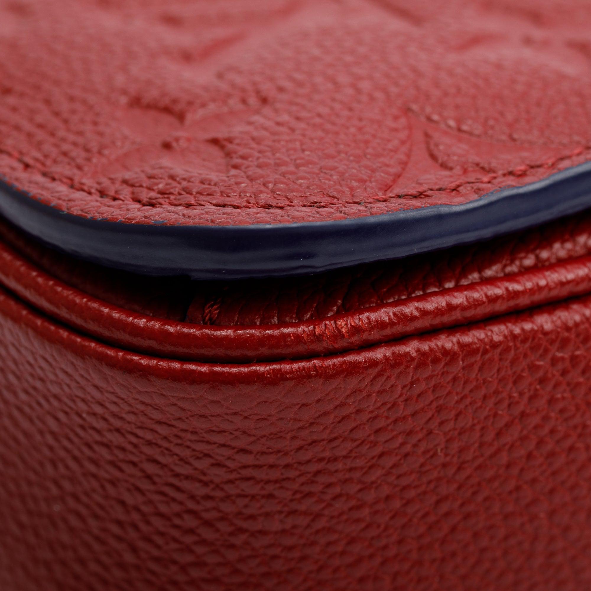 Louis Vuitton Red Monogram Empreinte Leather Pochette Metis w/ Box & Receipt