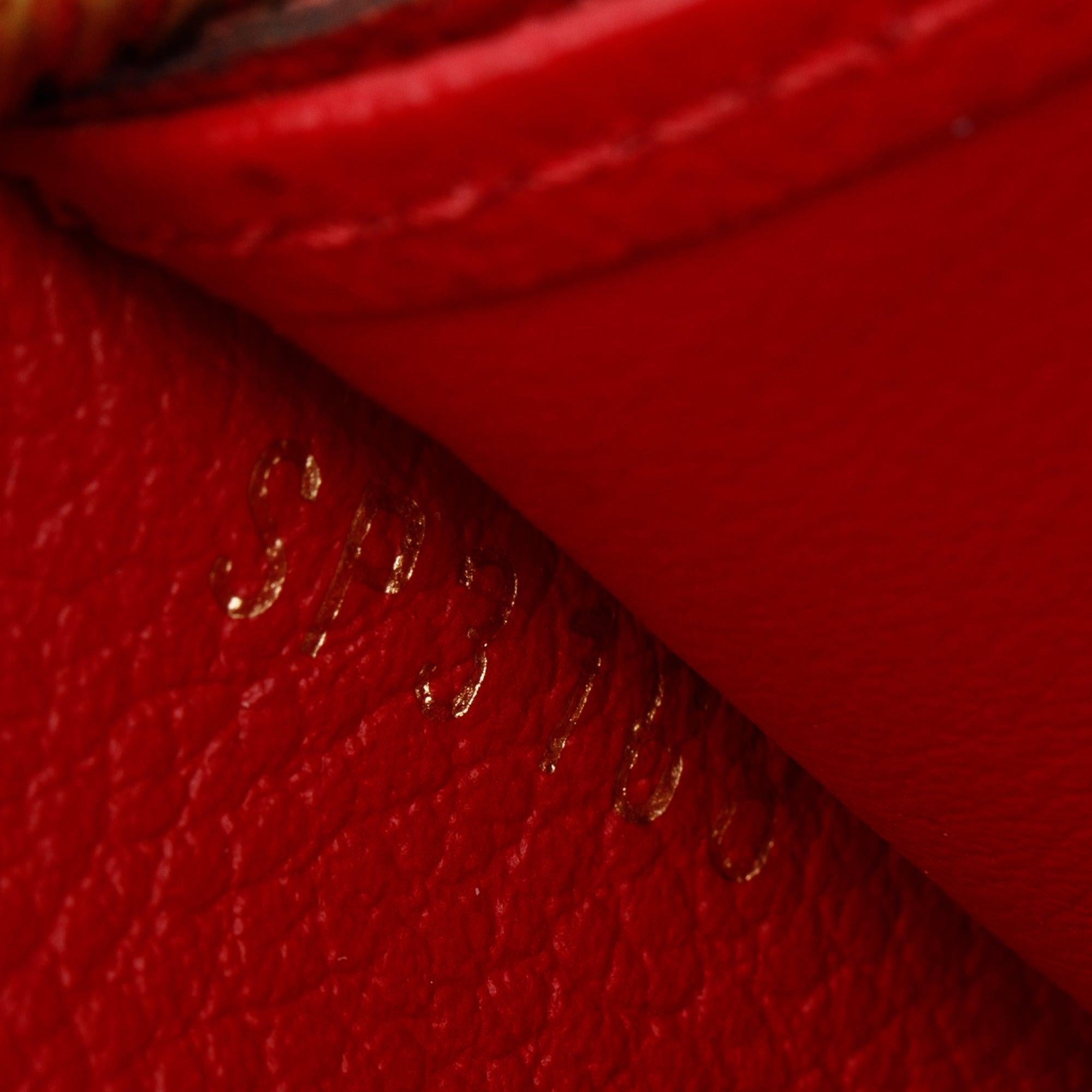 Louis Vuitton Red Monogram Empreinte Leather Zippy Wallet w/ Box