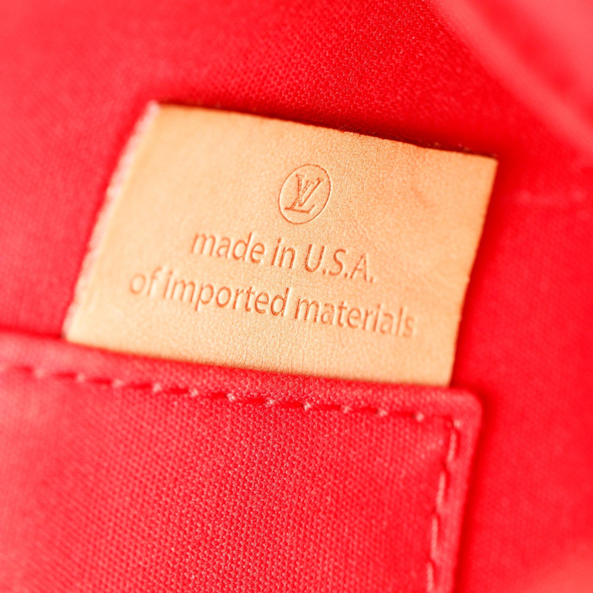 Louis Vuitton Red Monogram Vernis Leather Alma BB w/ Strap