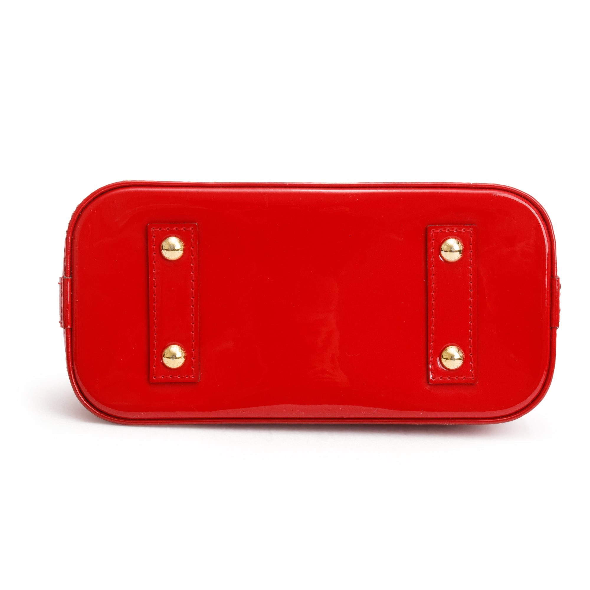 Louis Vuitton Red Monogram Vernis Leather Alma BB w/ Strap