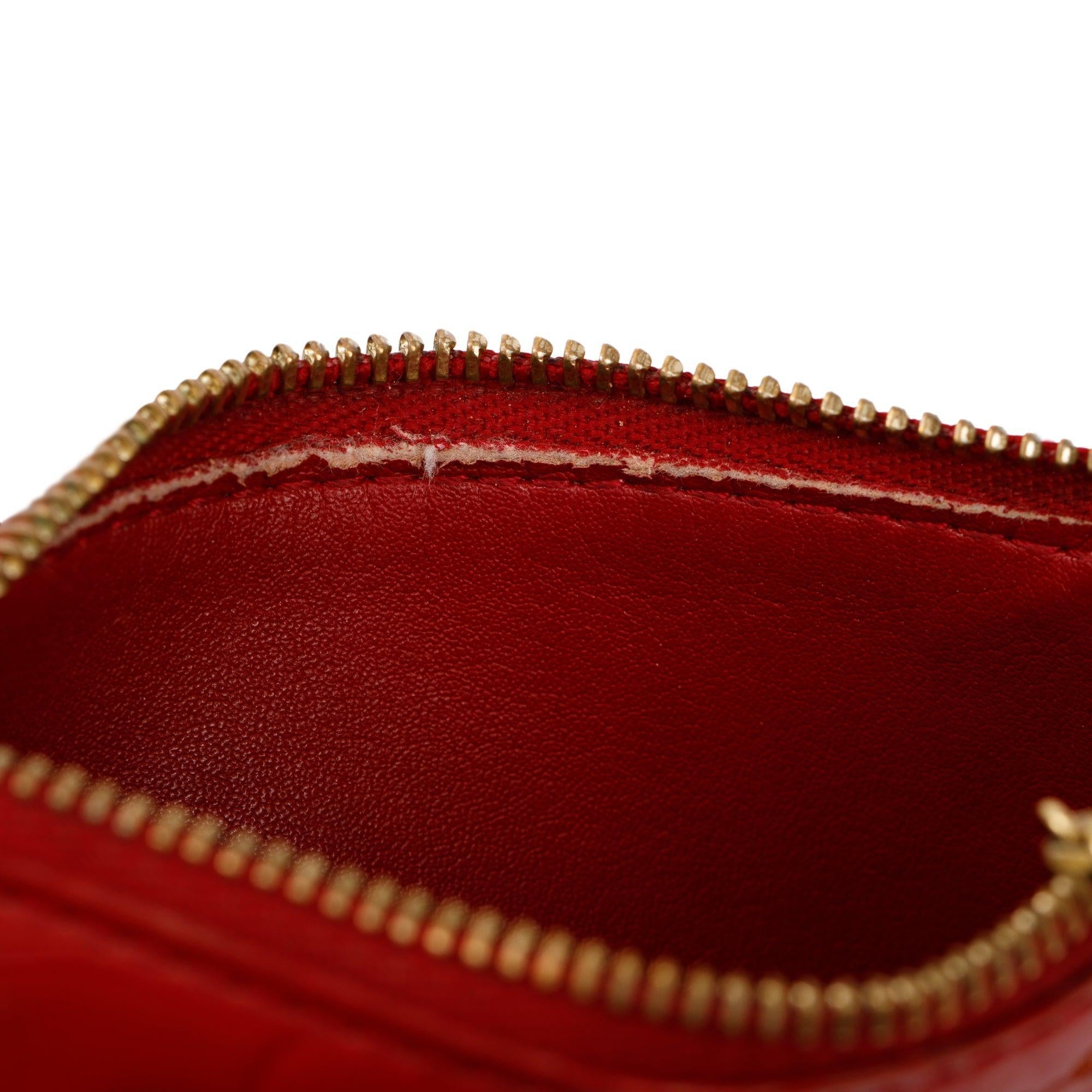 Louis Vuitton Red Monogram Vernis Leather Key Pouch